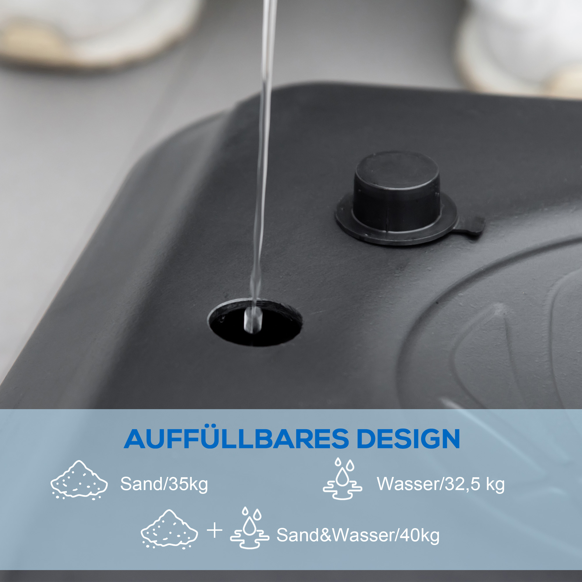 Basketballständer, höhenverstellbar, 182-213 cm Korbhöhe, wetterfest, mit Rollen, Metallrahmen