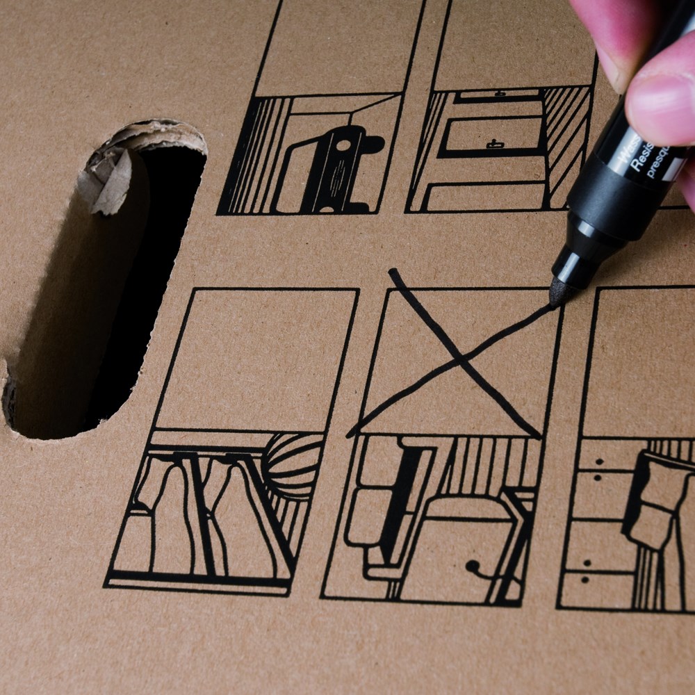 Cargobox ECO mit Steckboden, 637x340x360mm, braun, 1-wellig, VPE10