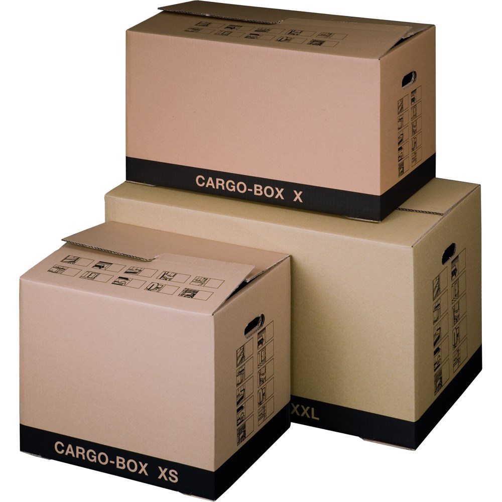 Cargobox ECO mit Steckboden, 750x420x440mm, braun, 1-wellig, VPE10