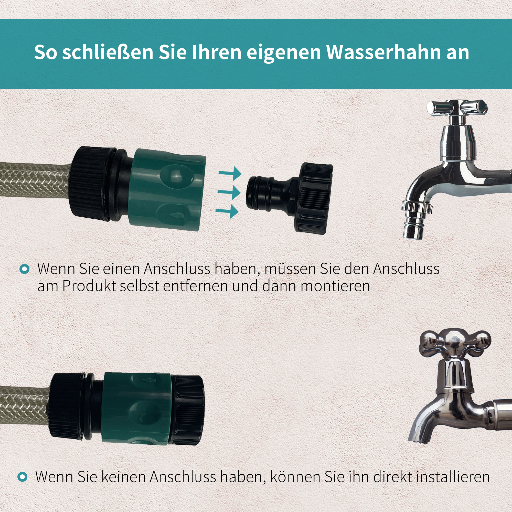 Schlauchtrommel mit Gartenschlauch 10 m Wasserschlauchaufroller mit automatische Aufrollung Wandschlauchbox 180° schwenkbar mit Multibrause Frostschutz -5–45 °C Grün + Schwarz