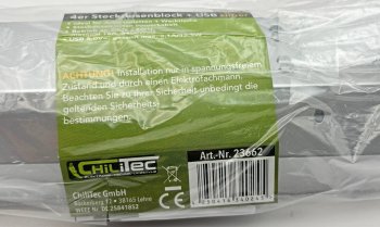 4-fach Steckdosenblock + 2x USB, silber / 250V~/ 16A, Aufbaumontage, USB 3,1A