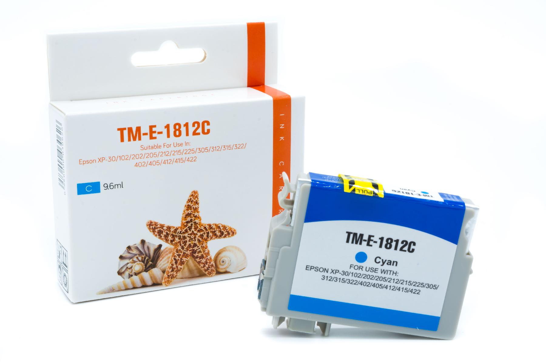T1812XL alternativ Seestern Tinte Cyan für Epso / C13T18124010 / 9,6ml T1812XL alternativ Seestern Tinte Cyan für Epso / C13T18124010 / 9,6ml