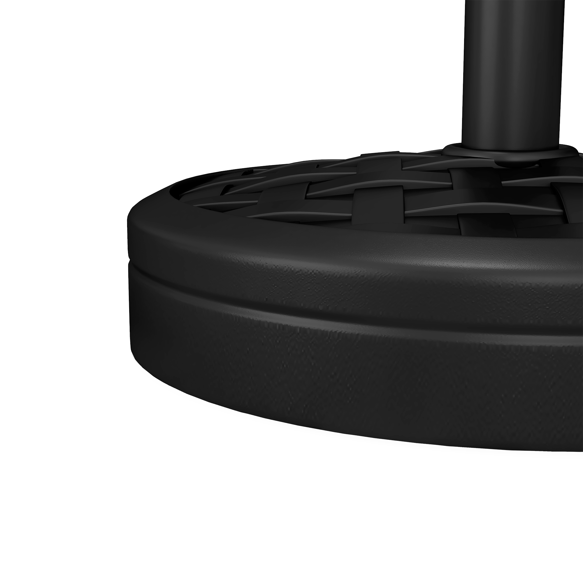 Sonnenschirmständer aus Beton 18 kg Schirmständer, Rund Schirmhalter für Sonnenschirm 32/38/48mm Schwarz