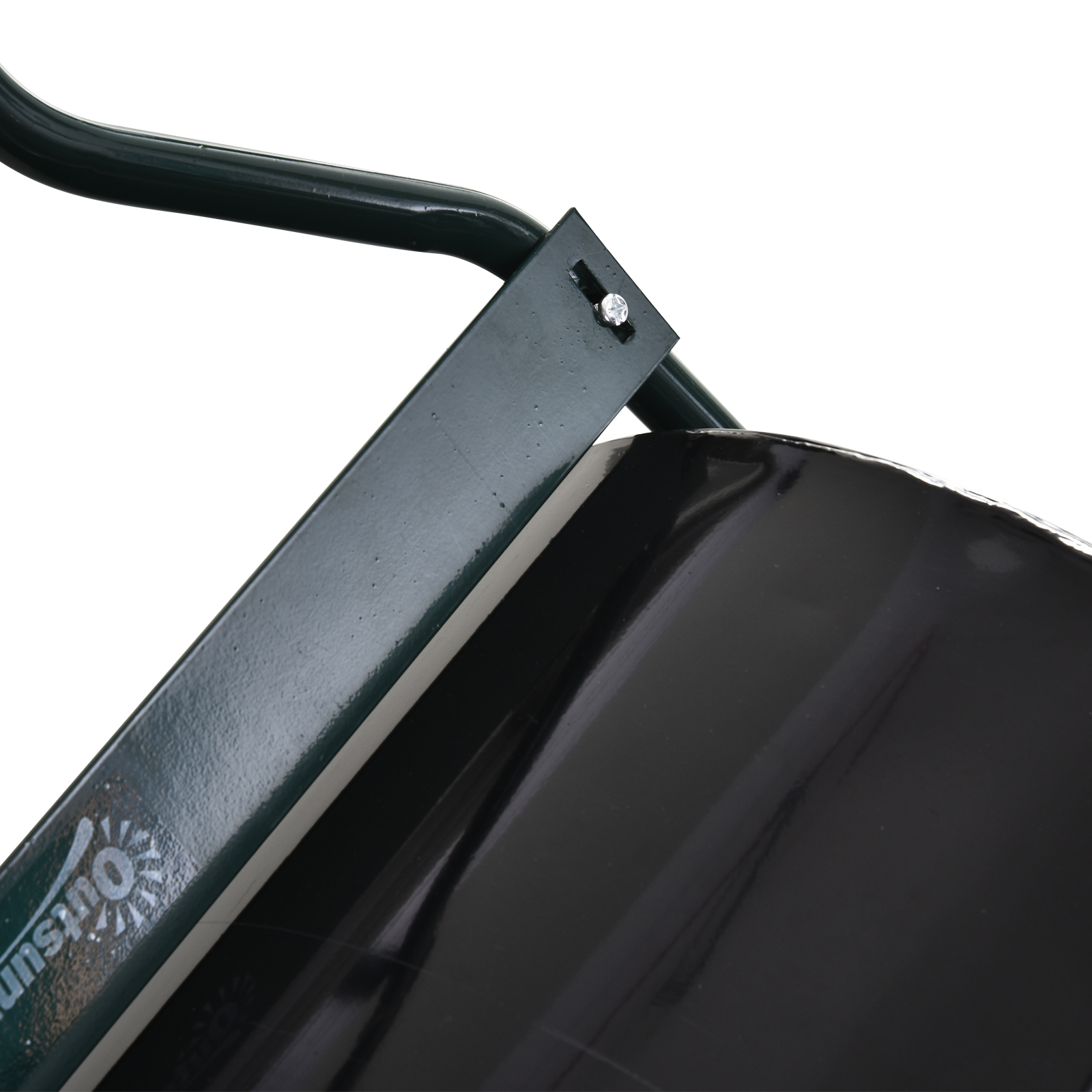 Rasenwalze mit U-Griff, Gartenwalze, Gartenrolle, 40 cm Durchmesser, 60 L Wasser-/Sandfüllung, Metall, Schwarz 57 x 40 x 123 cm