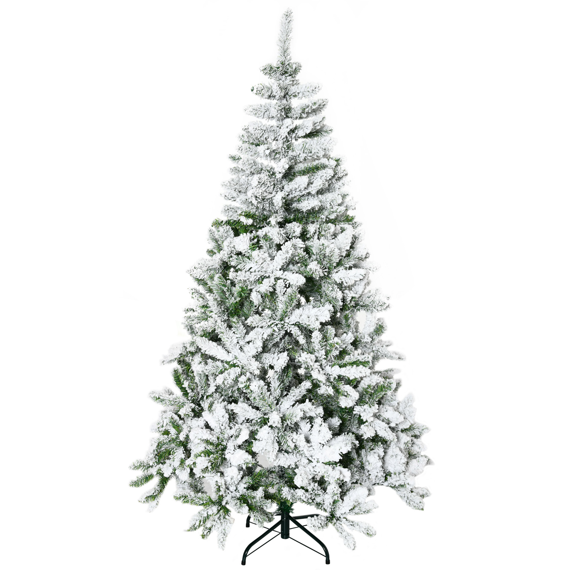 Künstlicher Weihnachtsbaum, Schnee-Effekt, flammenhemmend, Scharnierkonstruktion, Grün/Weiß Weihnachtsbaum, Schnee-Effekt, flammenhemmend, Scharnierkonstruktion, Grün/Weiß