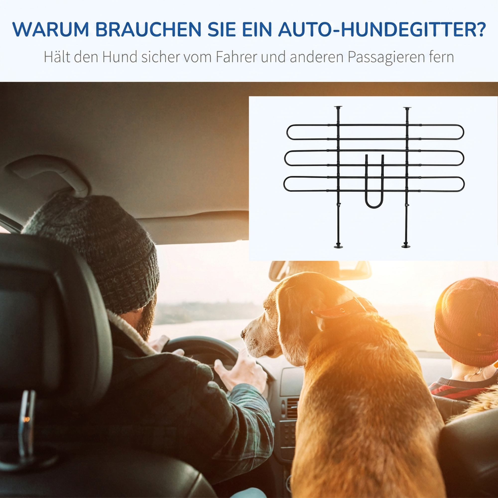 Schutzgitter Auto Hundegitter Hundeschutzgitter Trenngitter Gepäckgitter