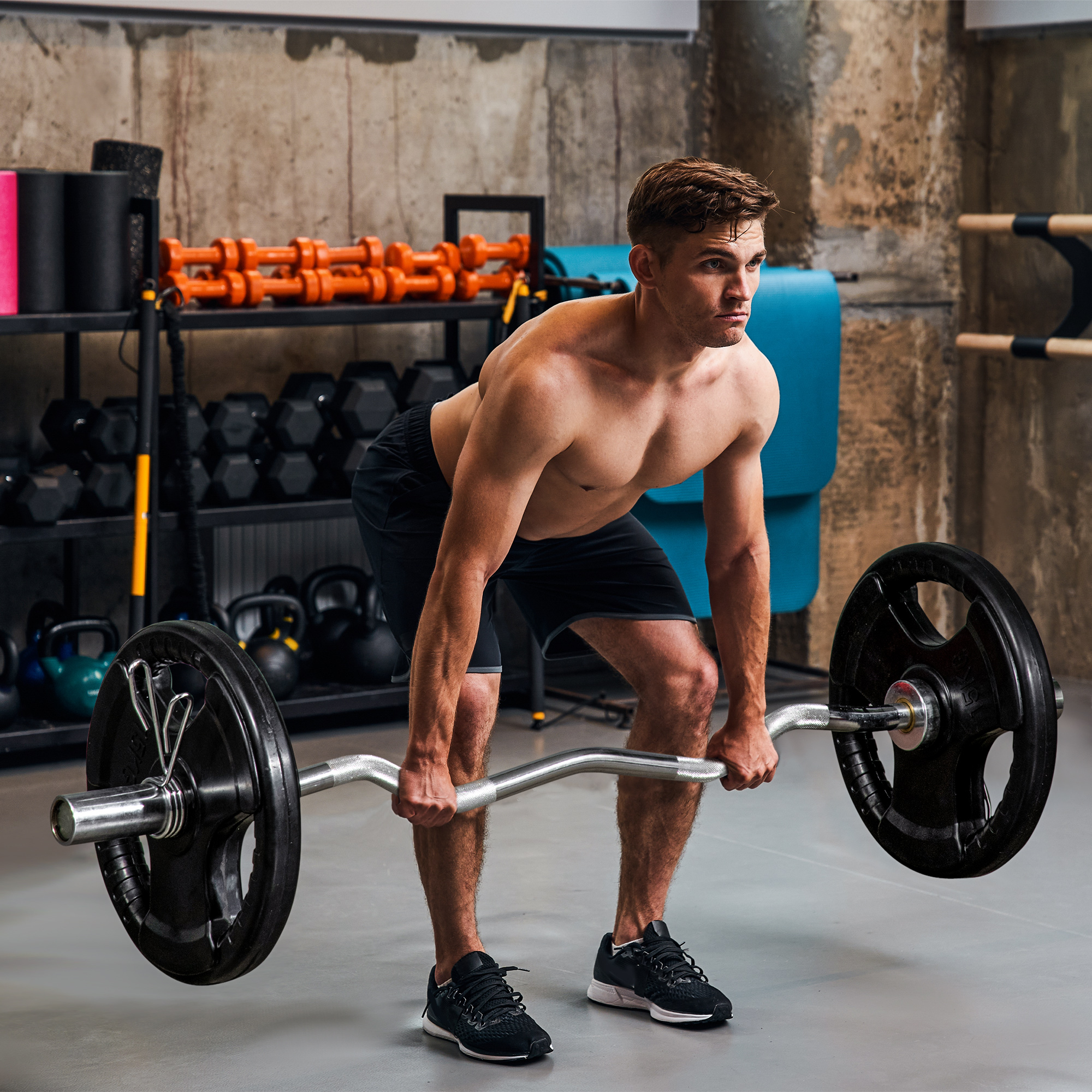 Hantelscheibe, 2er-Set, 15 kg pro Scheibe, drei Griffe, bodenschonender Gummimantel, Metall