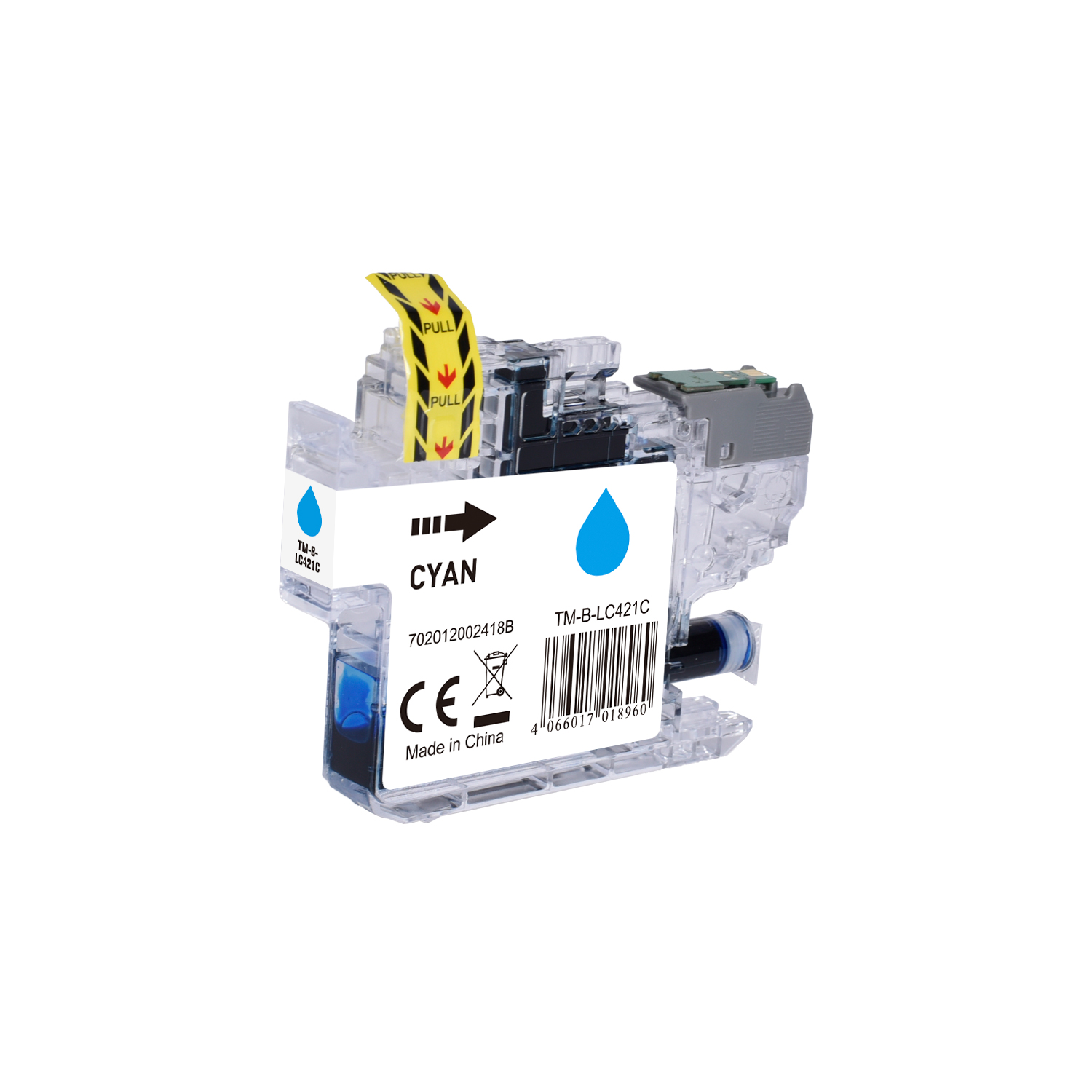 LC421C alternativ (Dye) Tinte cyan für Brother / LC421C / 6,5ml