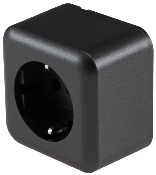 FASKO Schutzkontakt-Steckdose, Anthrazit, 250V~/ 16A, Aufputz, Schraubanschluss FASKO Schutzkontakt-Steckdose, Anthrazit, 250V~/ 16A, Aufputz, Schraubanschluss