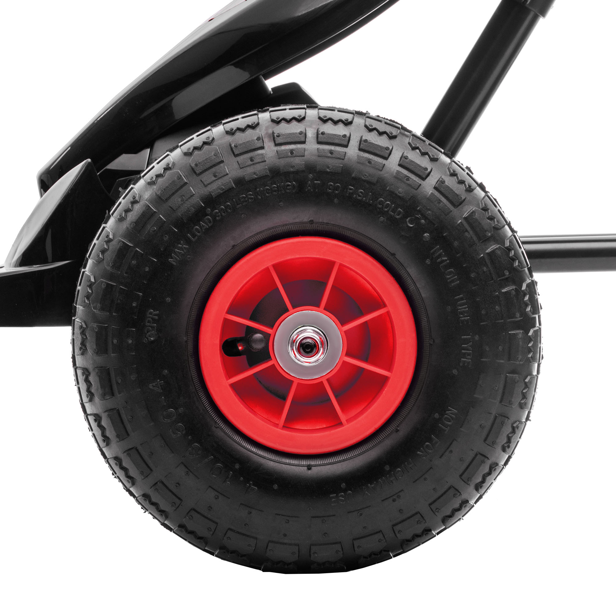 Kinder-Gokart, mit Pedalen, verstellbarem Sitz, In- und Outdoor, ab 5 Jahren, Rot+schwarz, 121 x 58 x 61 cm