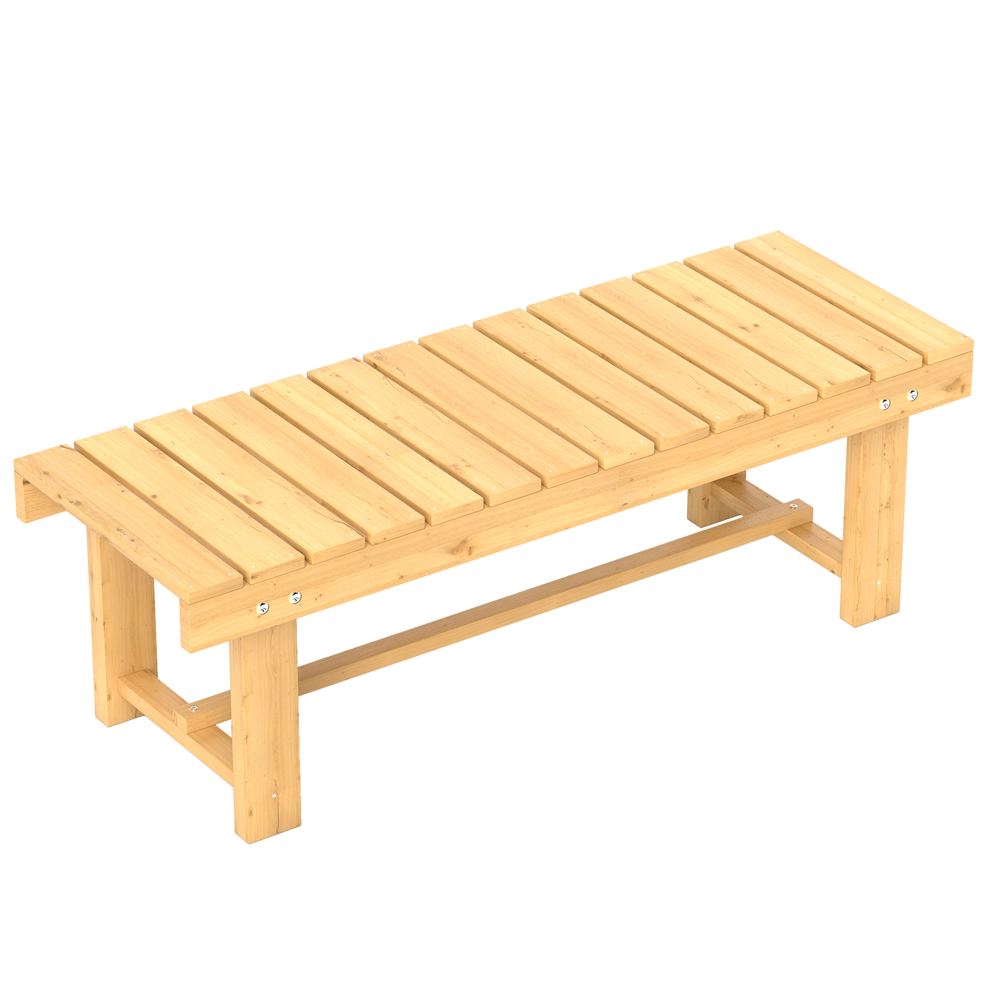 2-Sitzer Gartenbank Holz, wetterfest Sitzbank, Gartenmöbel mit Wasserresistente Lackierung, Parkbank 250kg belastbar, Holzbank für Balkon Terrasse, Garten, 110 x 38 x 35 cm Naturholz