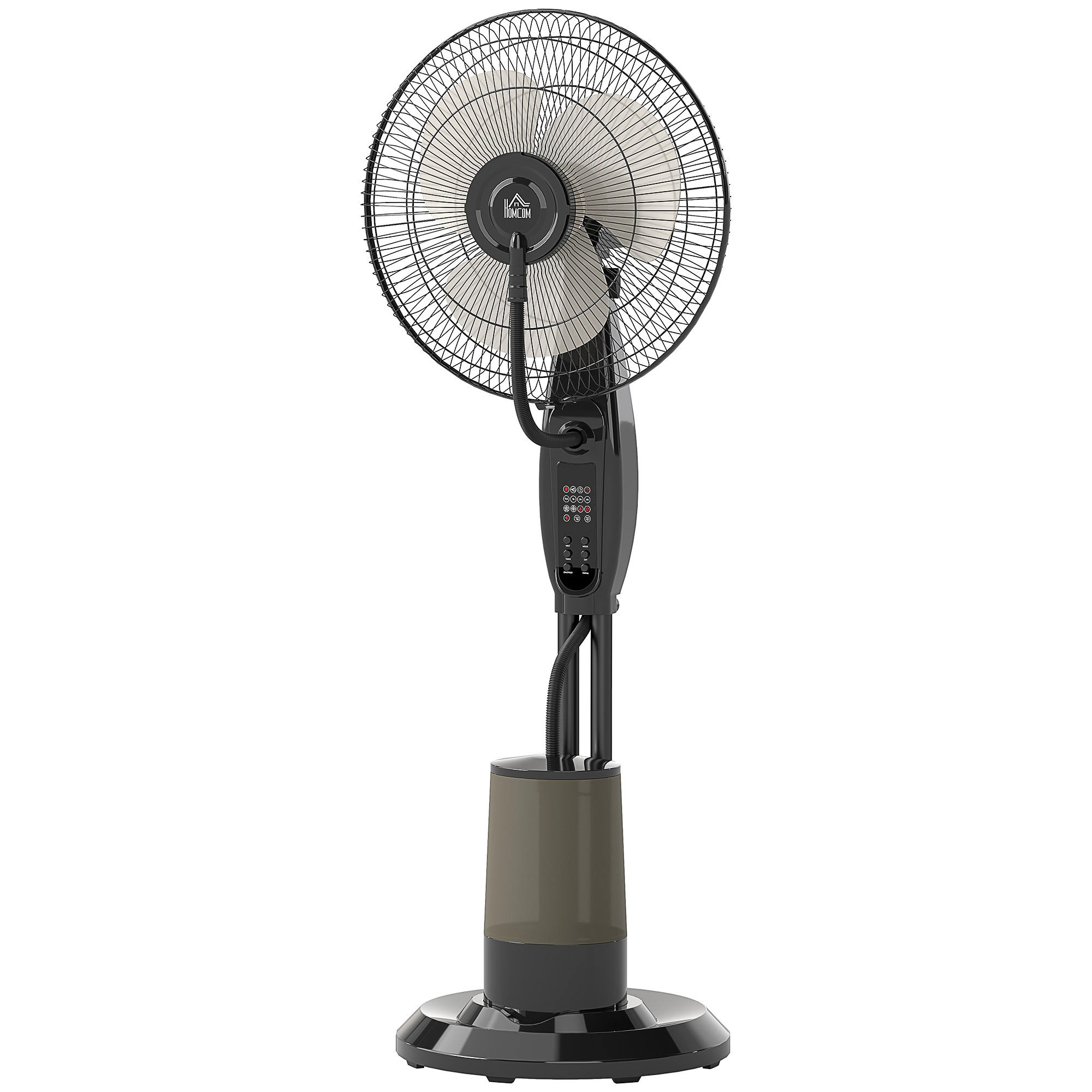 Ventilator, Nebelventilator, 3 Geschwindigkeiten, Timer, Luftbefeuchter, Schwarz