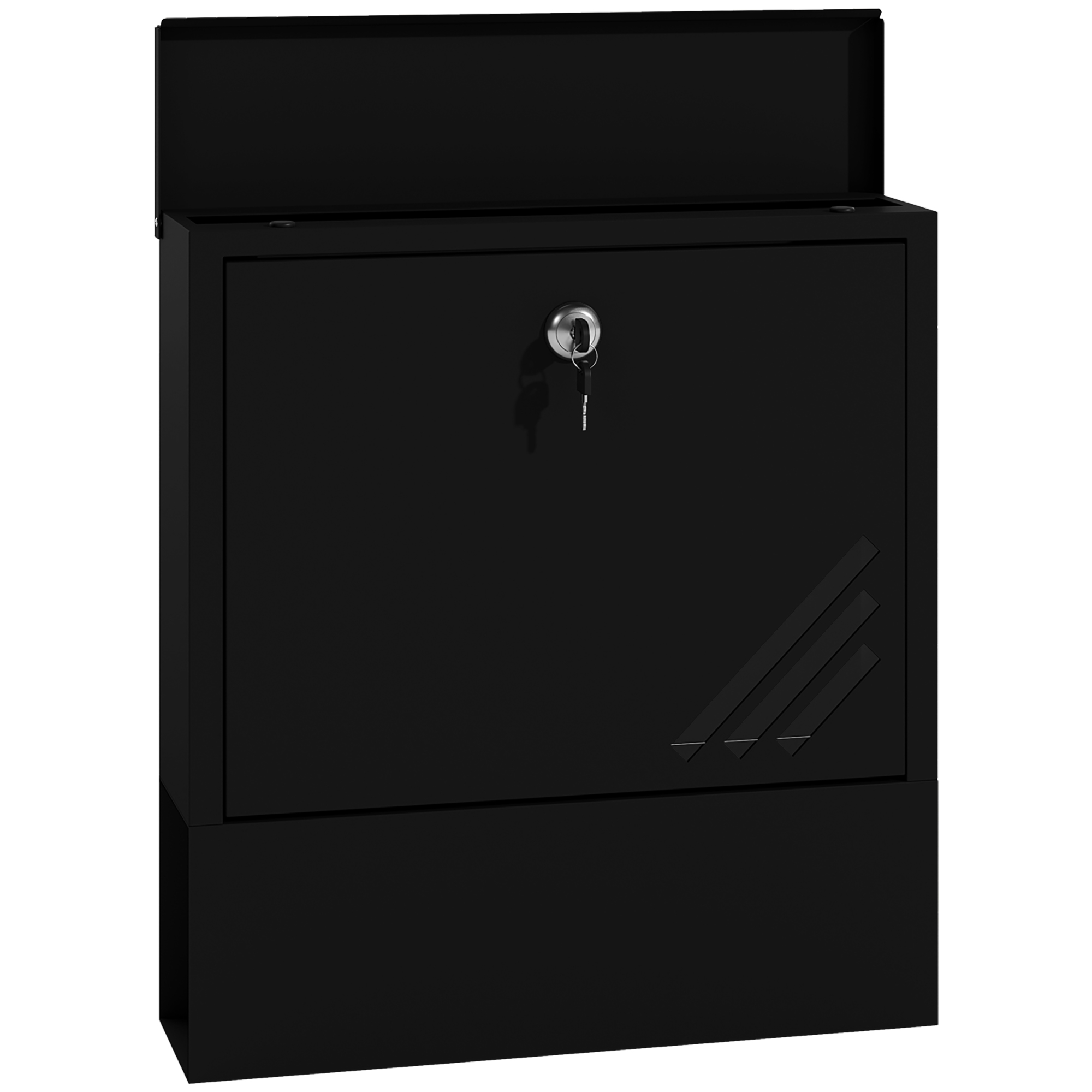 Briefkasten mit Sichtfenster, Wandmontage, abschließbar, Rost- und wetterfest, Grau Briefkasten mit Sichtfenster, Wandmontage, abschließbar, Rost- und wetterfest, Grau