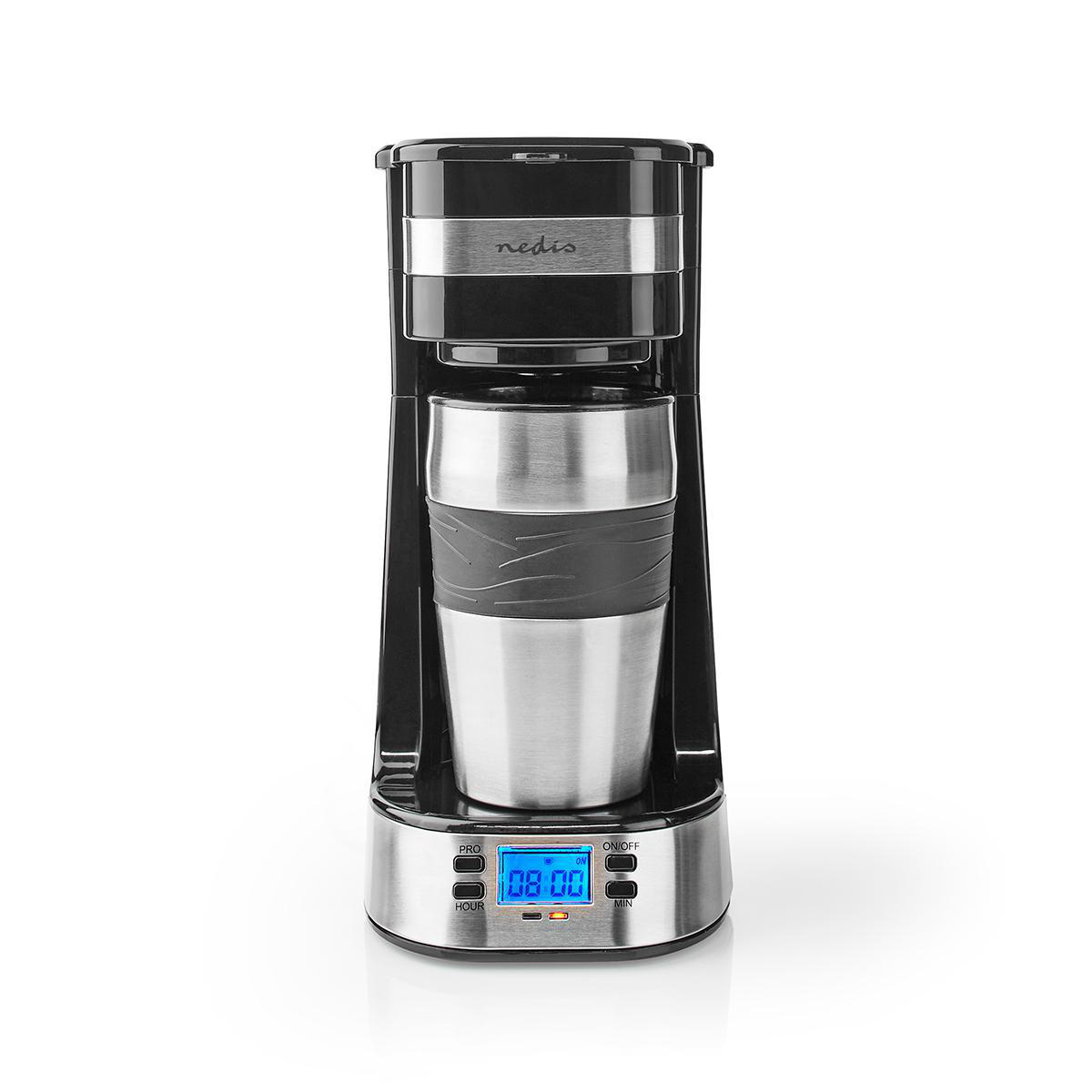 Kaffeemaschine | Filter Kaffee | 0.4 l | 1 Tassen | Timer einschalten | schwarz / Silber Kaffeemaschine | Filter Kaffee | 0.4 l | 1 Tassen | Timer einschalten | schwarz / Silber