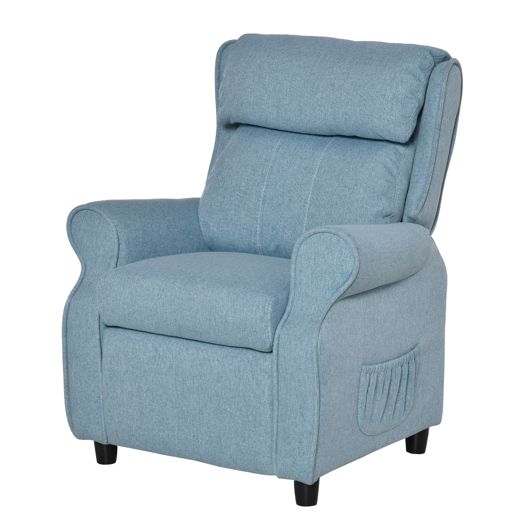 Kindersofa Kindersessel mit Fußstütze Armlehne verstellbare Rückenlehne Relaxsessel Kindercouch Stuhl Liegecouch Kinder Sofa für 3-5 Jahre Jungen und Mädchen Blau