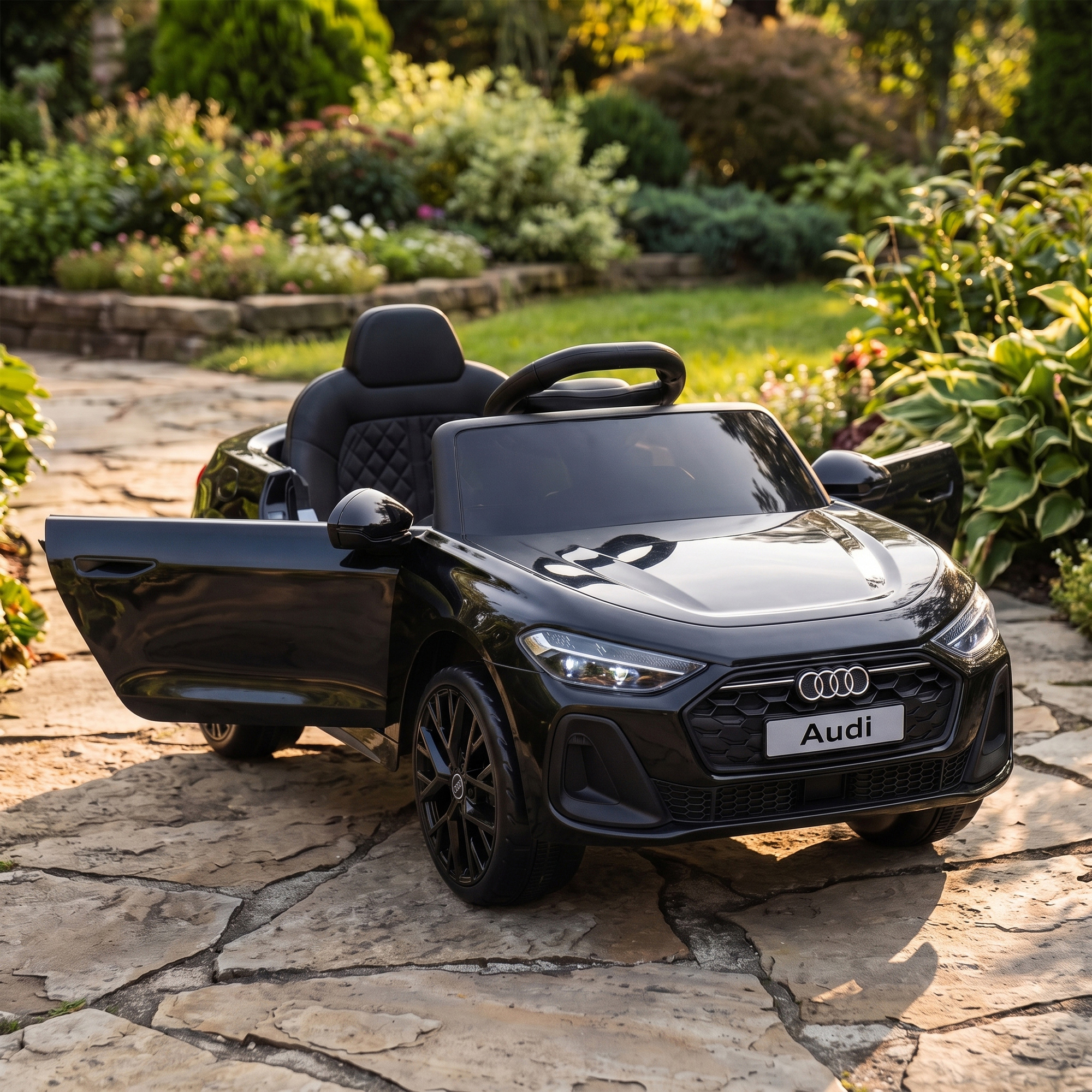 Kinder Elektroauto Audi A5L 12V Kinderauto mit 2,4 G Fernbedienung 2 Motoren Lithium-Akku Sanftanlauf 4-Rad-Federung