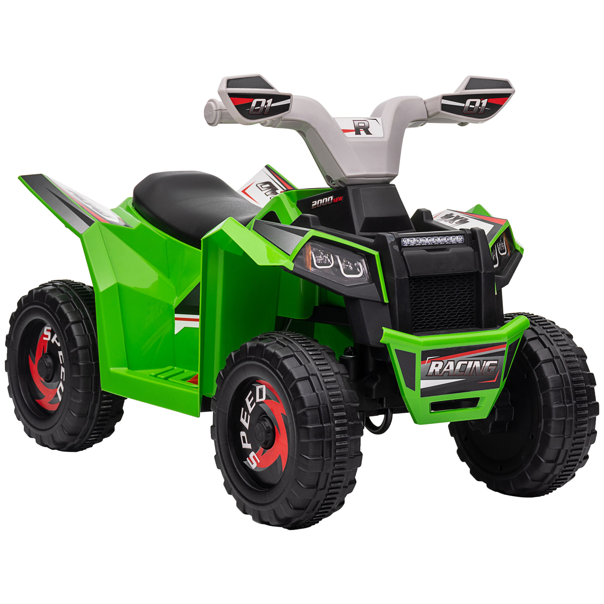 Elektro-Kinderquad, 2,5 km/h, Vorwärts- & Rückwärtsgang, für 18-36 Monate, Grün Elektro-Kinderquad, 2,5 km/h, Vorwärts- & Rückwärtsgang, für 18-36 Monate, Grün