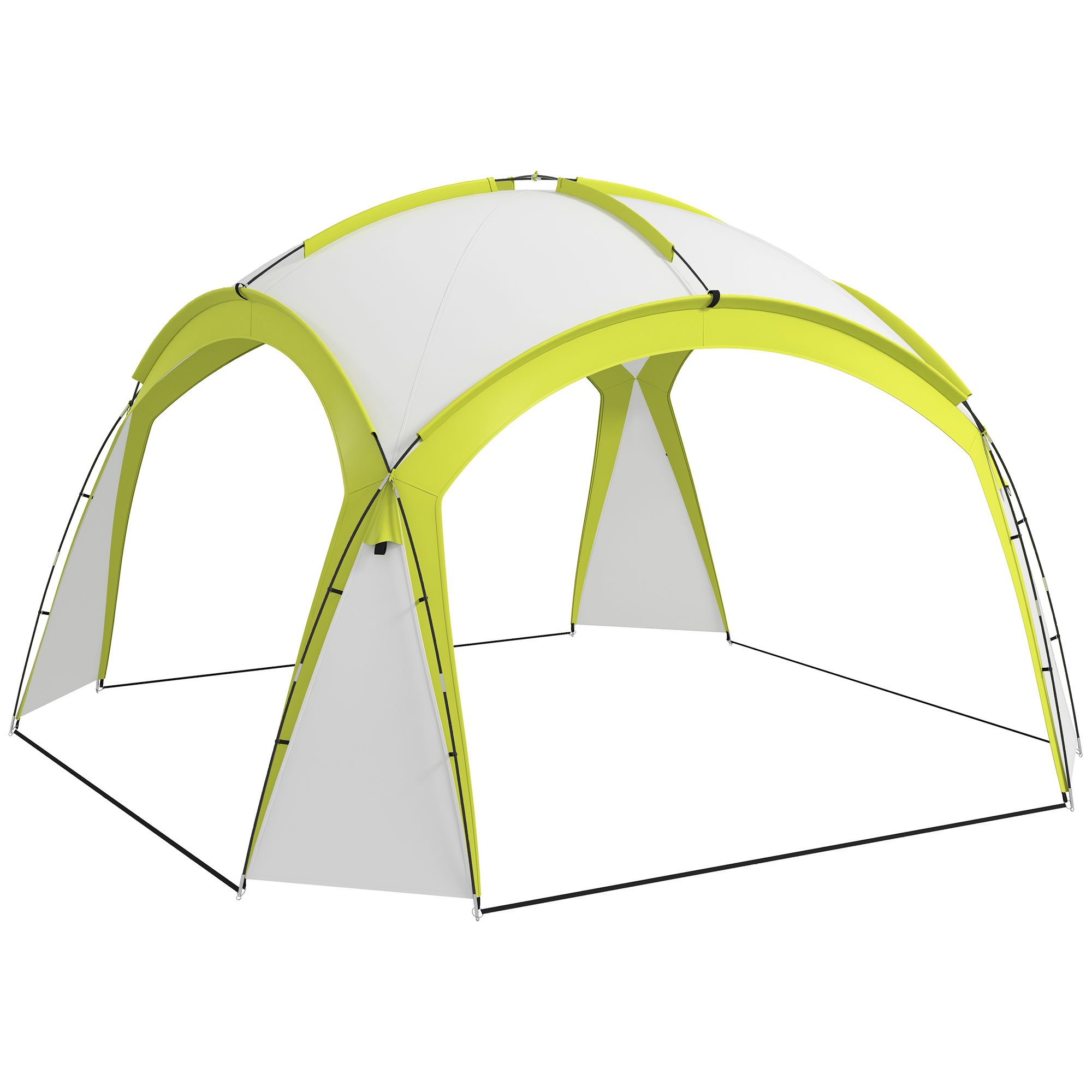 Event Shelter 3,5 x 3,5m Pavillon mit Haken Tür Wasserabweisend winterfest Gartenpavillon Grün