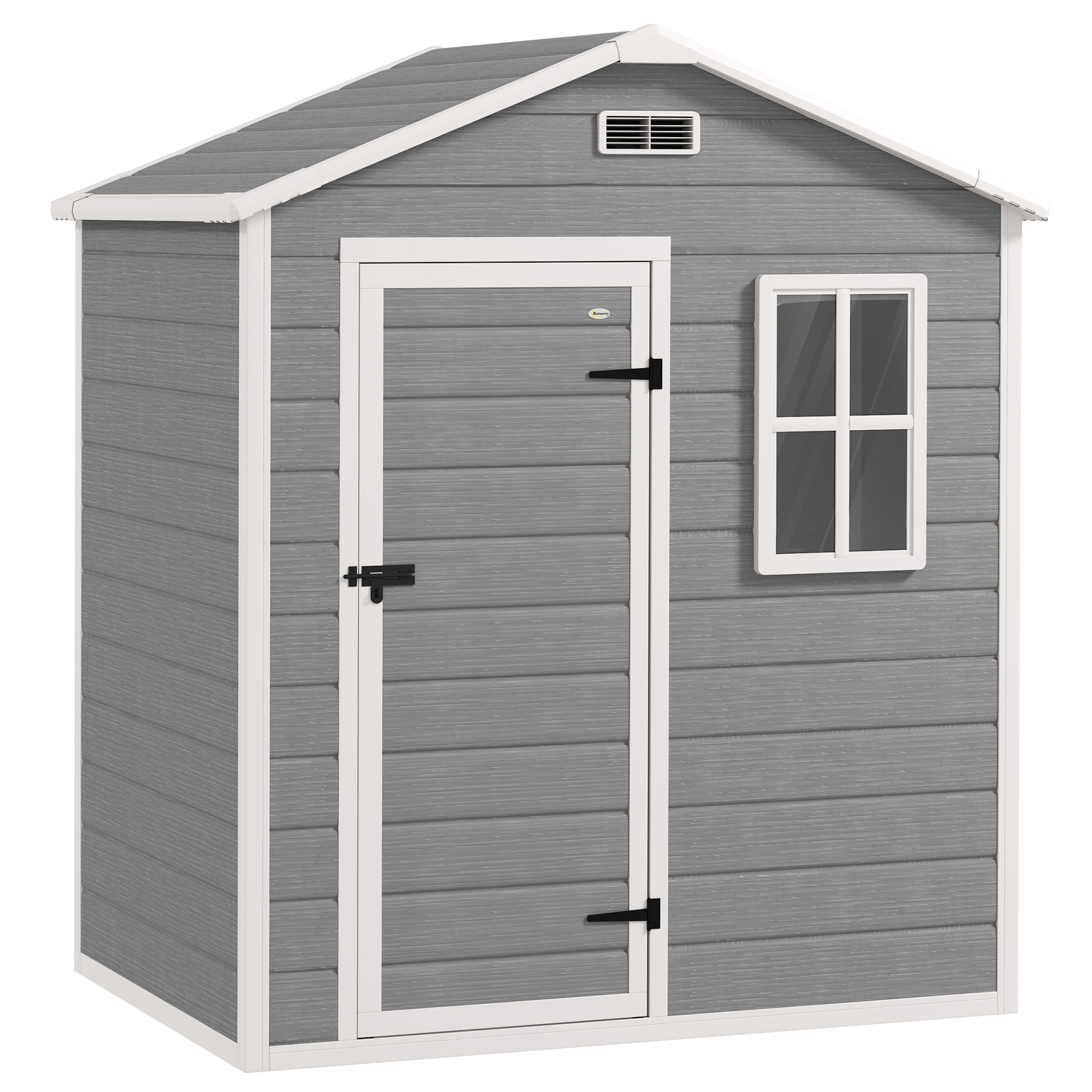 Gerätehaus 1,9m² 182 x 121 x 200cm Geräteschuppen mit Satteldach Boden Abschließbarer Tür