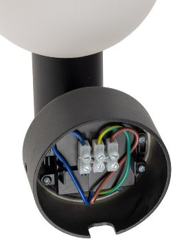 LED Wandleuchte "LAMU" mit PIR-Sensor / IP65, 15W, schwarz, 3000k / warmweiß