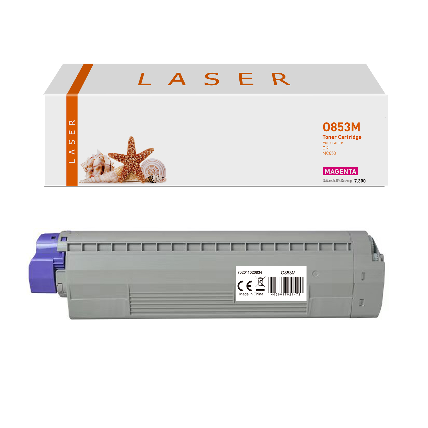 MC853M alternativ Toner Magenta für Oki / 45862838 / 7.300 Seiten MC853M alternativ Toner Magenta für Oki / 45862838 / 7.300 Seiten