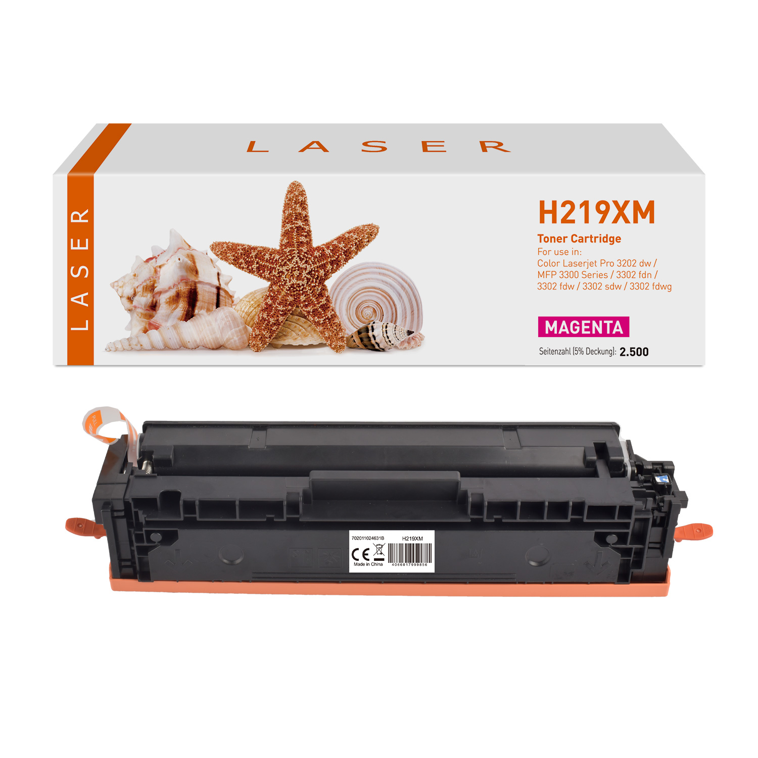 219X alternativ Toner magenta für HP / W2193X / 2.500 Seiten