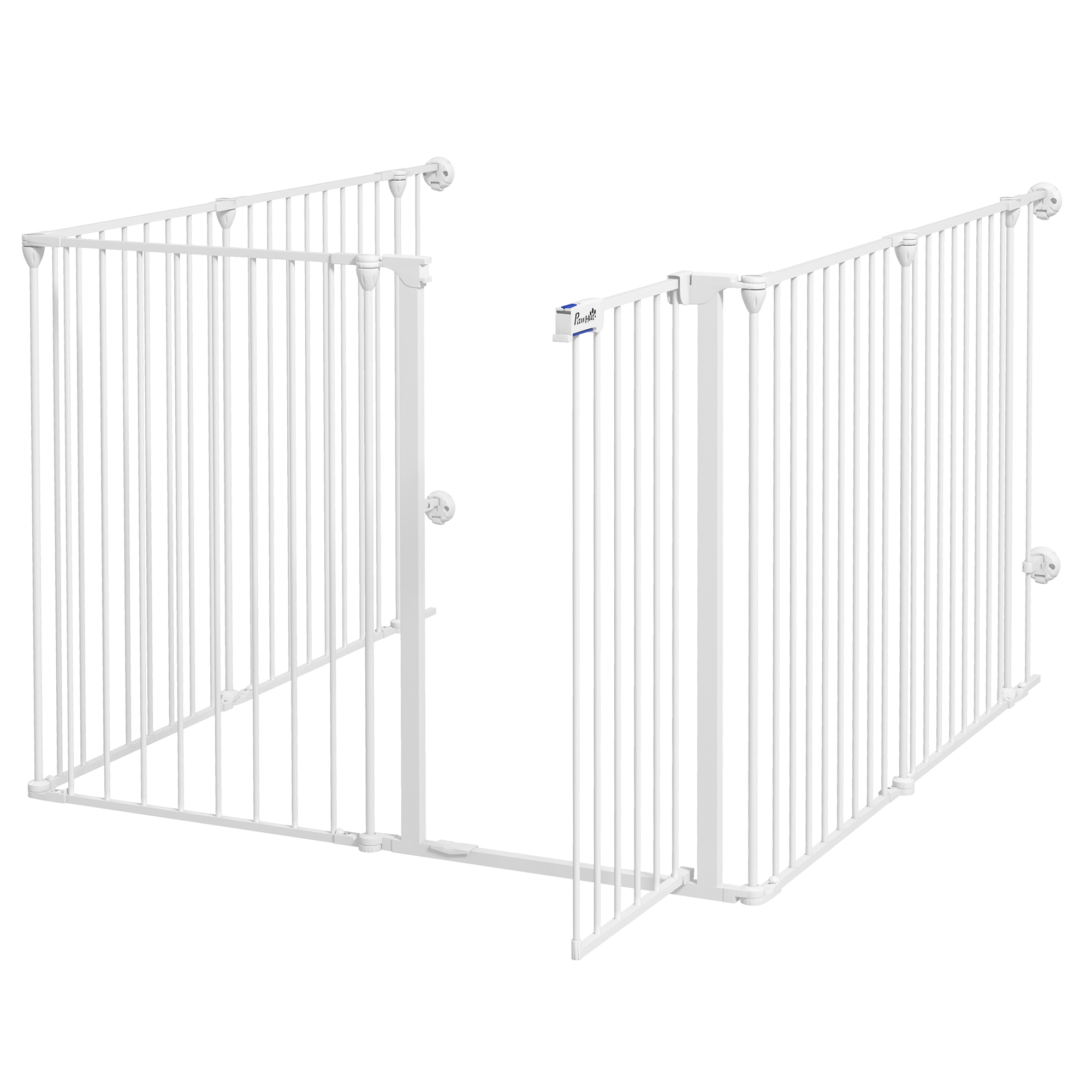 Welpenauslauf, modulares Design, klappbar, Stahlrahmen, für Innen, weiß, 90 x 123 x 102cm Welpenauslauf, modulares Design, klappbar, Stahlrahmen, für Innen, weiß, 90 x 123 x 102cm