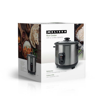 Reiskocher | 1,5 l | 500 W | Antihaftbeschichtung | abnehmbare Schüssel | Dampfgareinsatz | Warmhaltefunktion | automatische Abschaltung