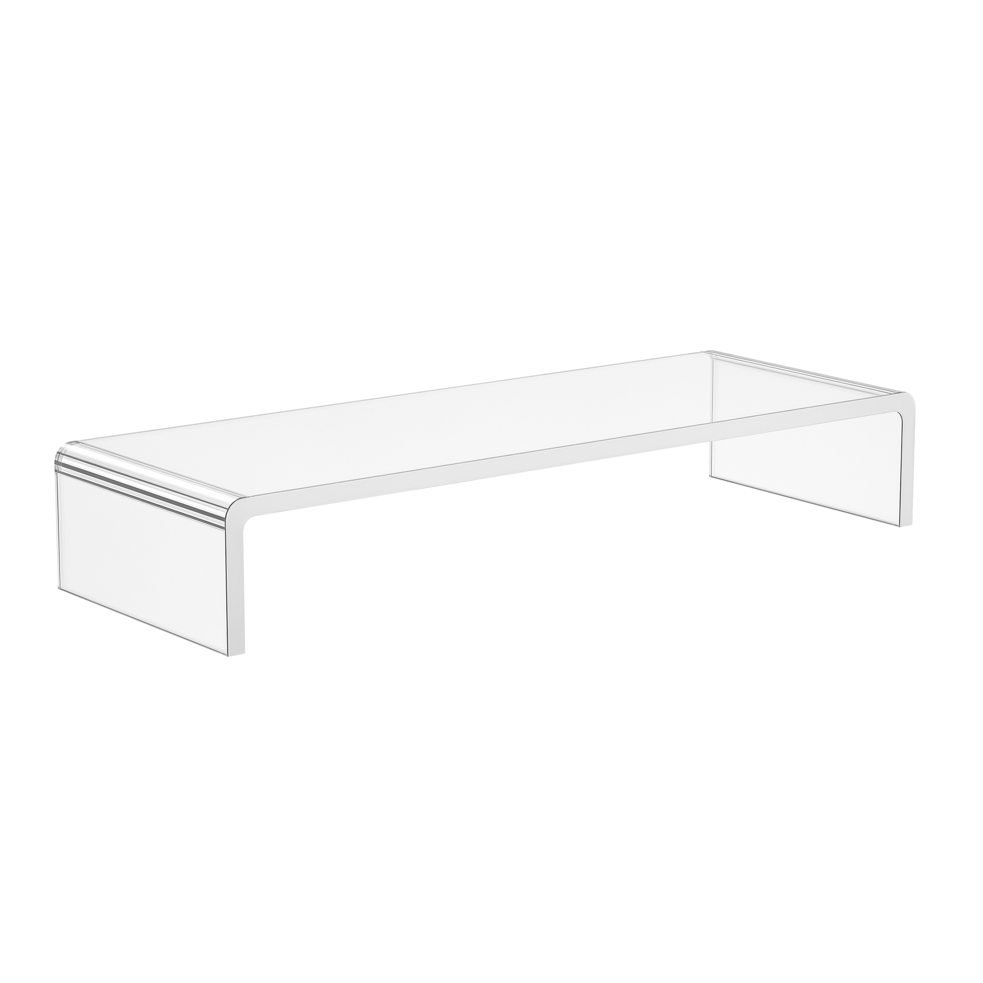 Monitorständer Bildschirmständer für Laptop Computer Notebook PC ergonomisch Acryl Transparent 53 x 19 x 9 cm
