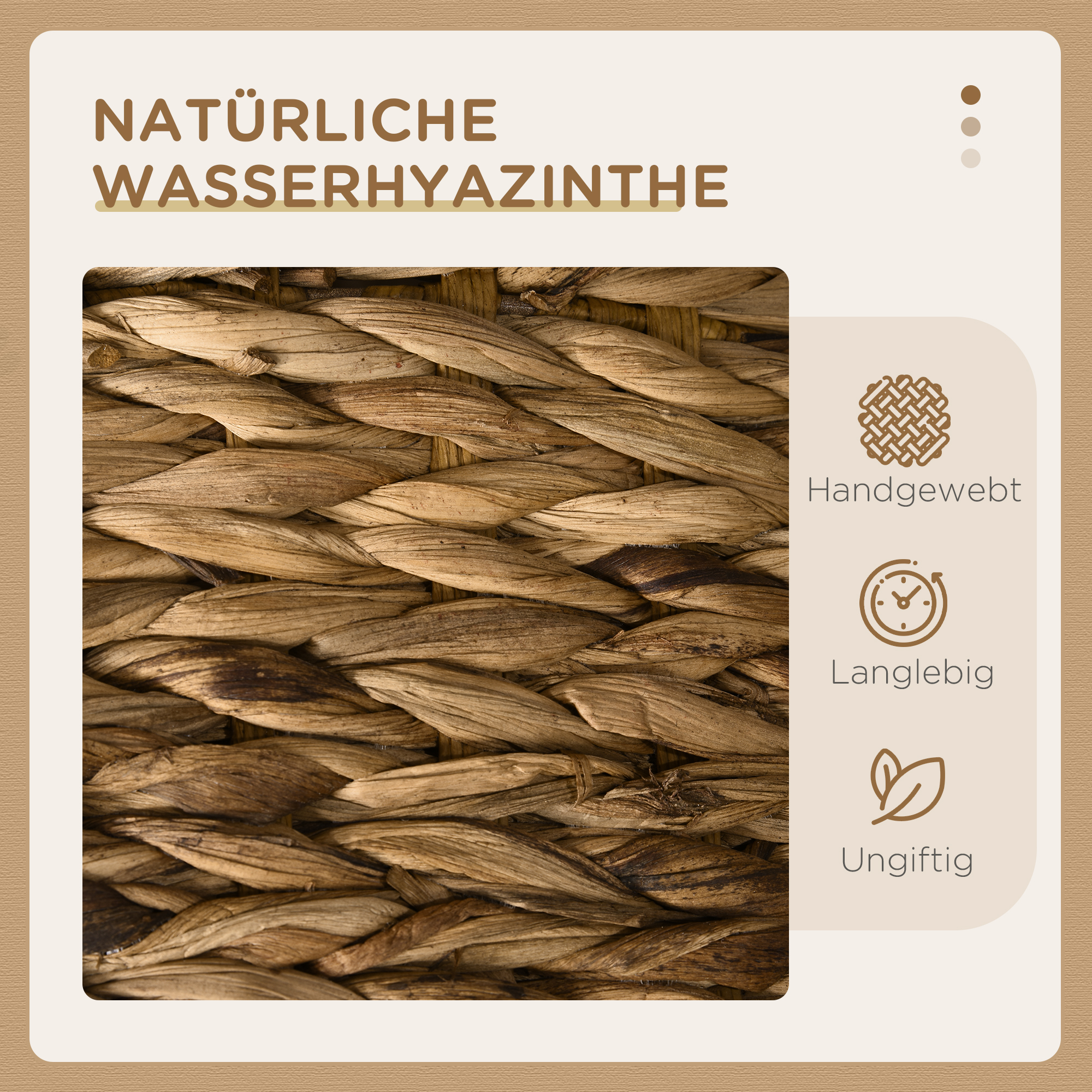 Katzenhöhle mit 3 Ebenen, 3 Eingänge, Boho-Design, inkl. Kissen, 40 cm x 40 cm x 73 cm, Hellbraun + Cremeweiß