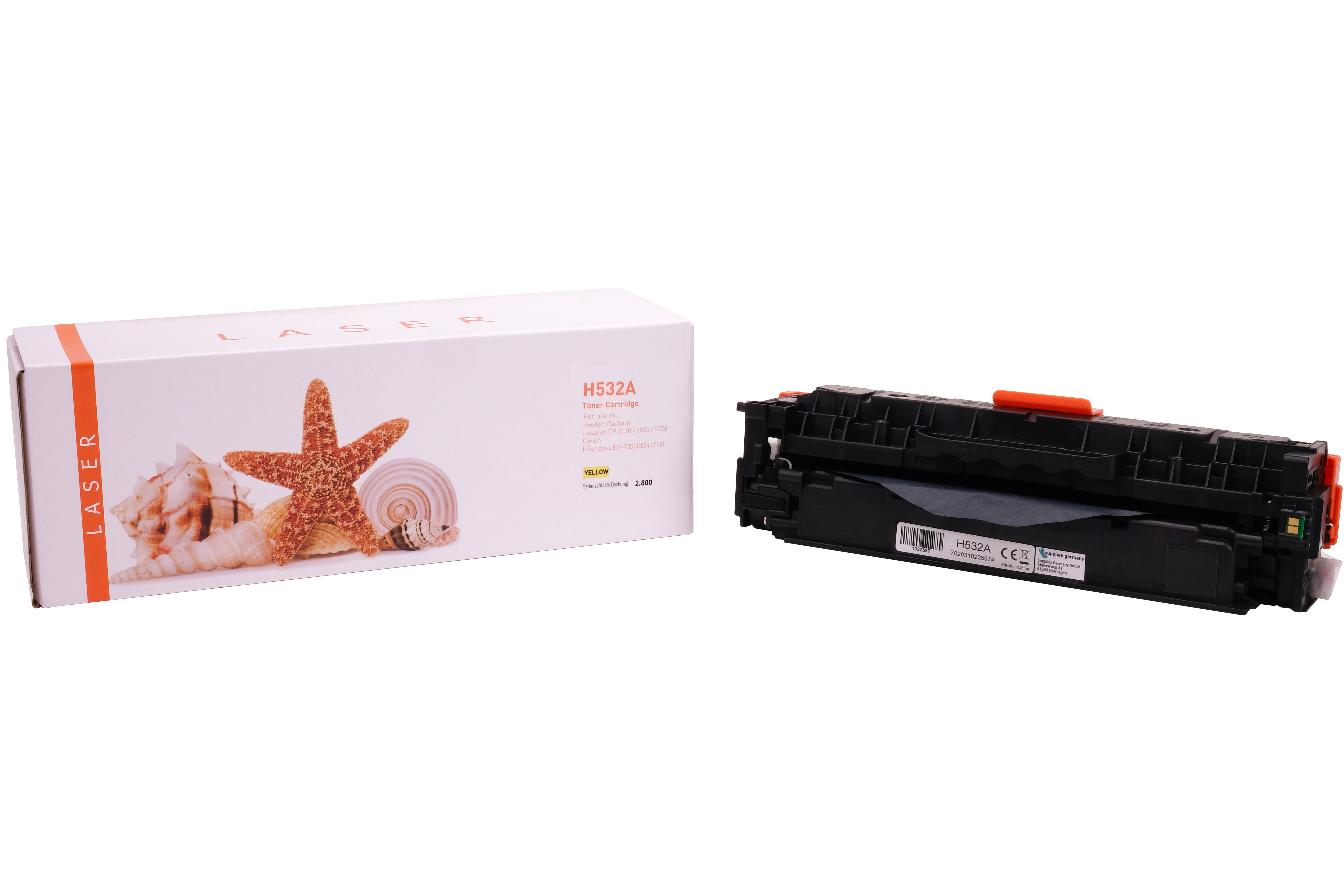 CC532A alternativ Toner yellow für HP / CC532A / 2.800 Seiten