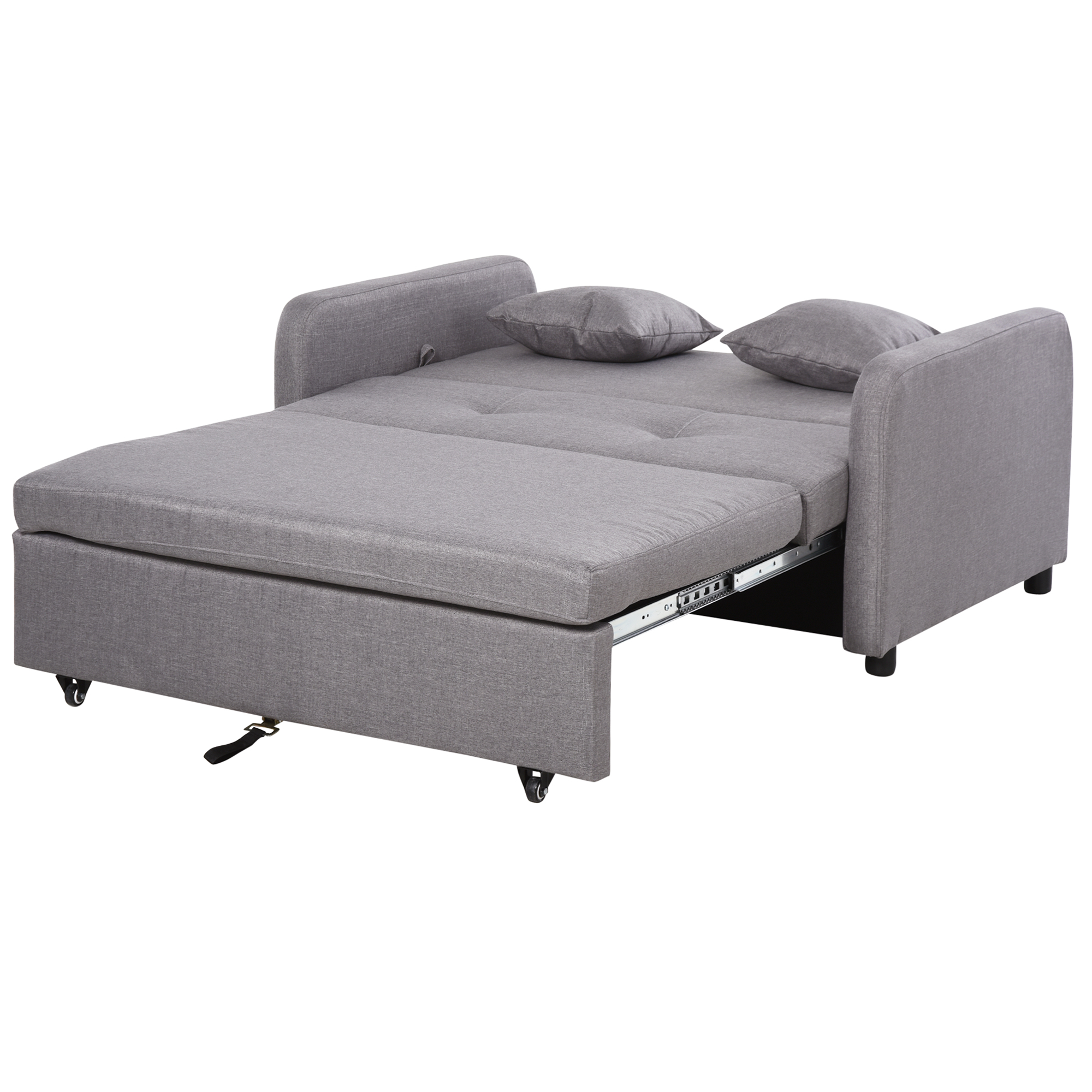 Schlafsofa für 2 Personen, mit Stauraum, leichter Umbau, flexibles Design, Grau