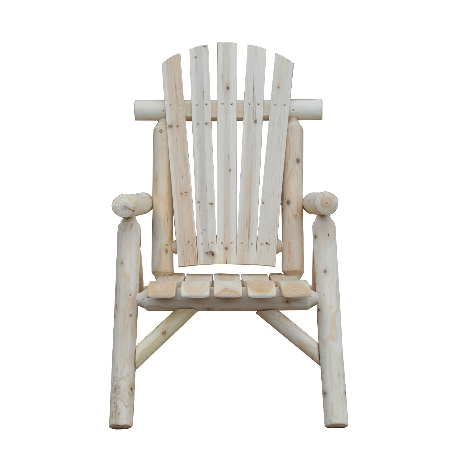 Adirondack Gartenstuhl Gartensessel Holzstuhl Hochlehner mit Armlehne Tannenholz Natur 83 x 68 x 101 cm