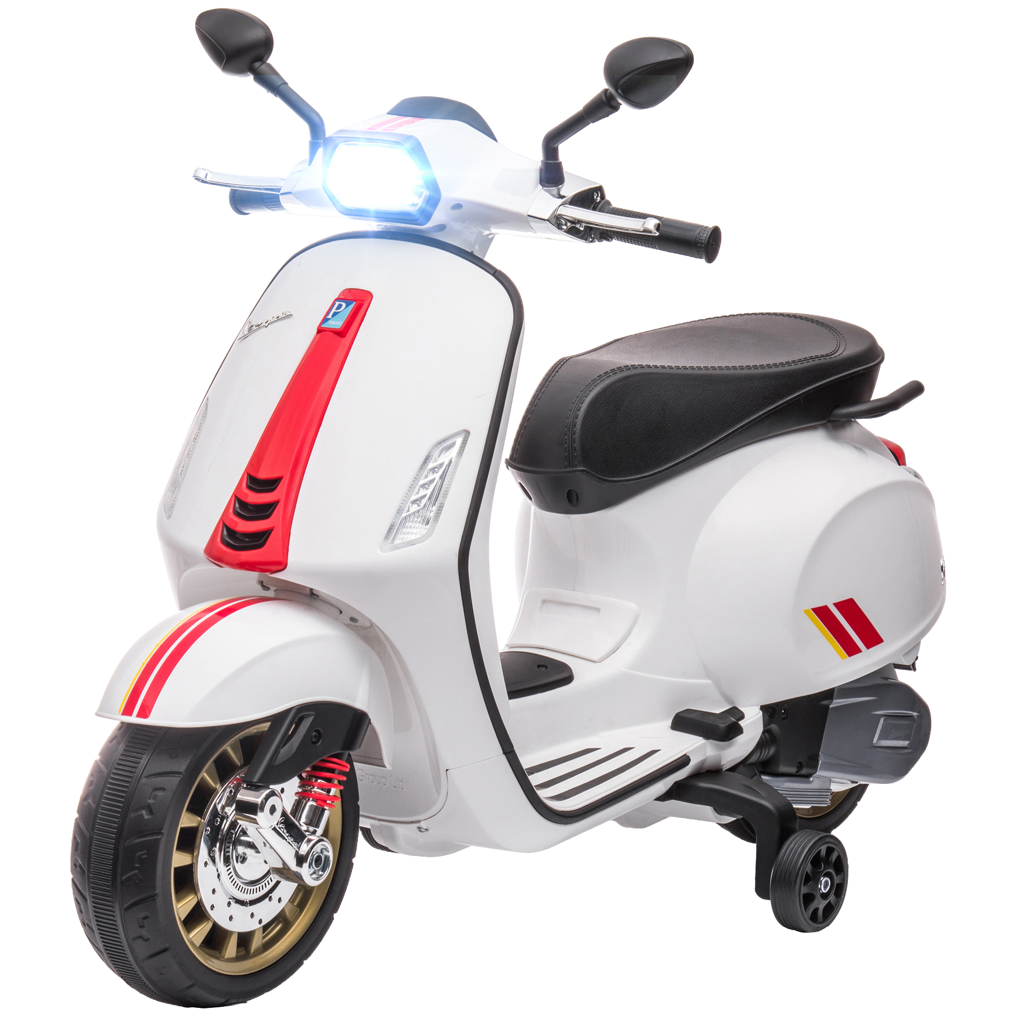 Elektro-Kindermotorrad, Vespa, 3 km/h, 3-6 Jahre, Musik, Licht & Radio, Weiß Elektro-Kindermotorrad, Vespa, 3 km/h, 3-6 Jahre, Musik, Licht & Radio, Weiß