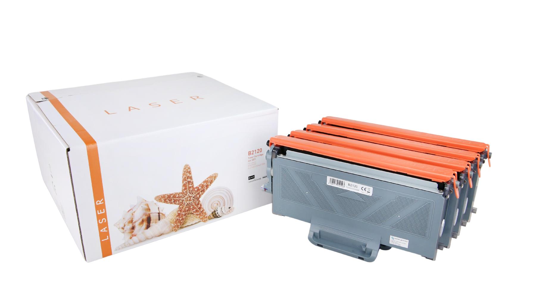 4er Set TN2120 alternativ Toner black für Brother / TN2120 / 4x2.600 Seiten