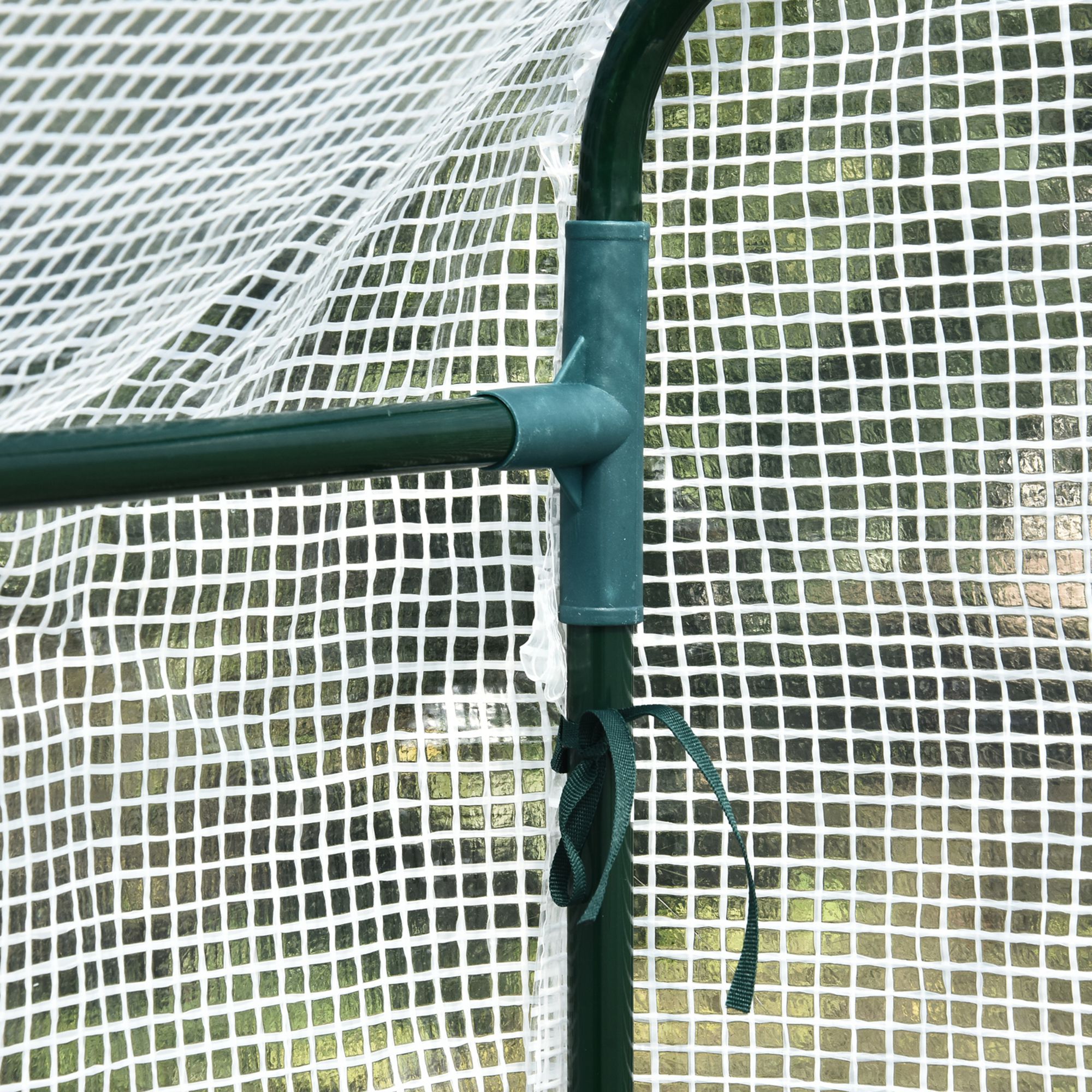 Foliengewächshaus begehbares Gewächshaus mit 4 Regalebenen Tomatengewächshaus Treibhaus Frühbeet mit Tür Grün Stahl PE 120 x 186 x 190  cm