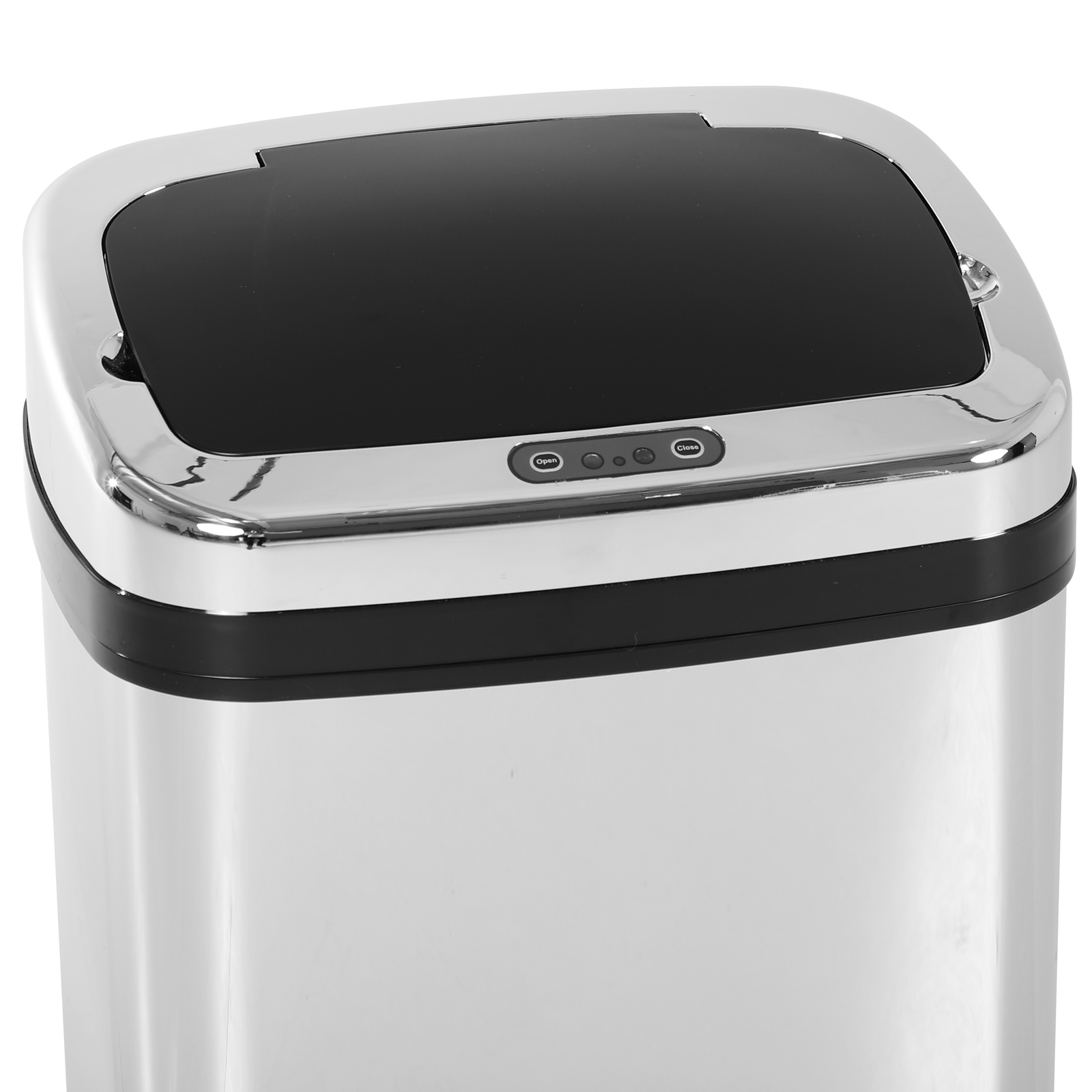 Sensor Mülleimer 30L Edelstahl Automatischer Mülleimer mit Bewegungssensor, Abfalleimer Müllbehälter Abfallbehälter für Büro, Schlafzimmer, Küchen Silber