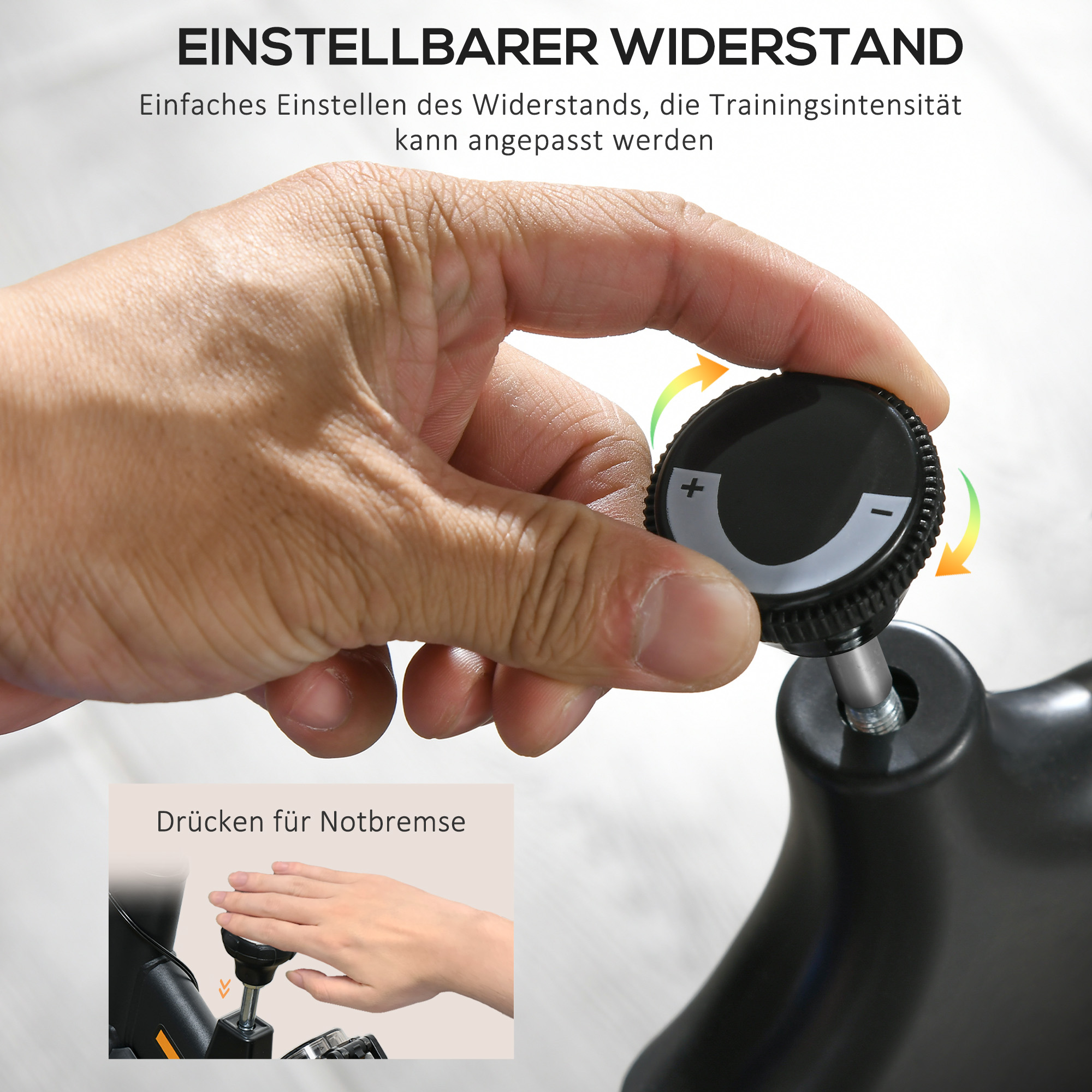 Heimtrainer, leise, anpassbarer Widerstand, Pulssensor, Monitor, Blau