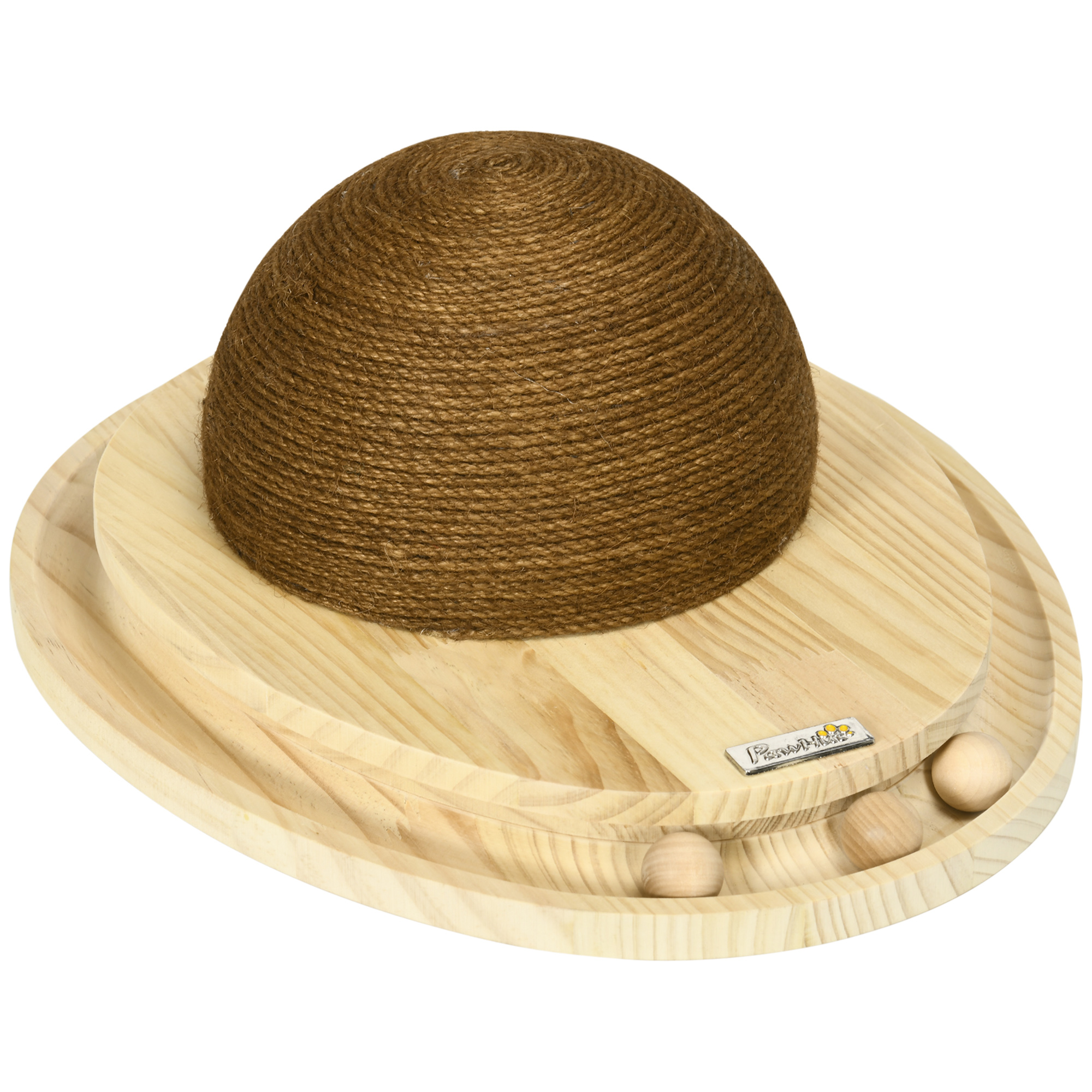 interaktives Katzenspielzeug, Kratzfläche, ovale Kugelbahn, Kiefernholz, 39,5 x 32,5 x 14,5 cm interaktives Katzenspielzeug, Kratzfläche, ovale Kugelbahn, Kiefernholz, 39,5 x 32,5 x 14,5 cm