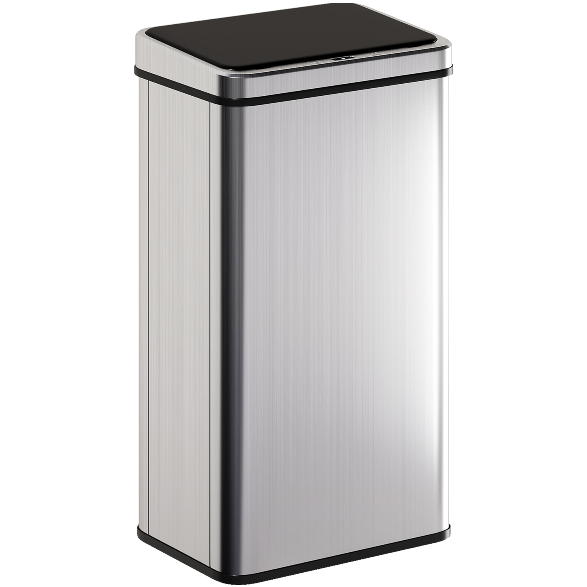 Sensor Mülleimer 50L Edelstahl Automatischer Mülleimer mit Soft-Close-Deckel Bewegungssensor 35,5 x 26 x 67 cm Silber