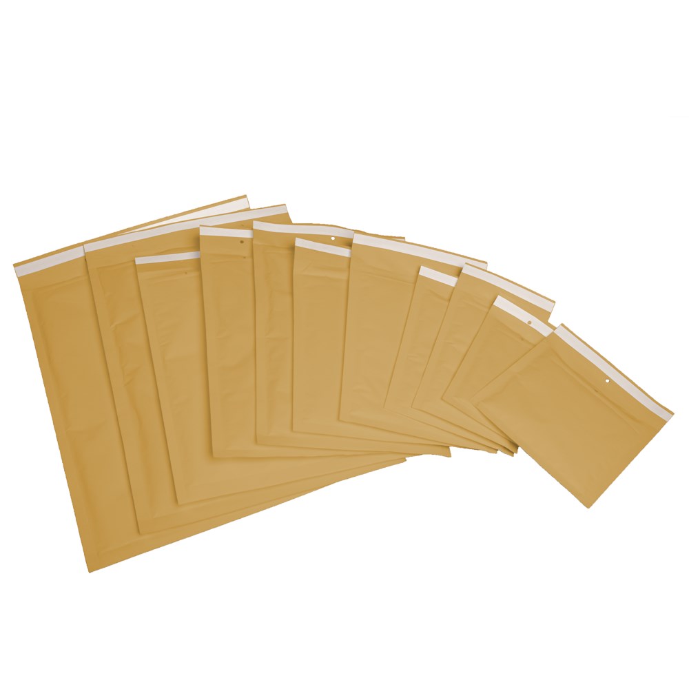 Luftpolstertasche, Gr. 1, 100x165mm, braun, VPE200