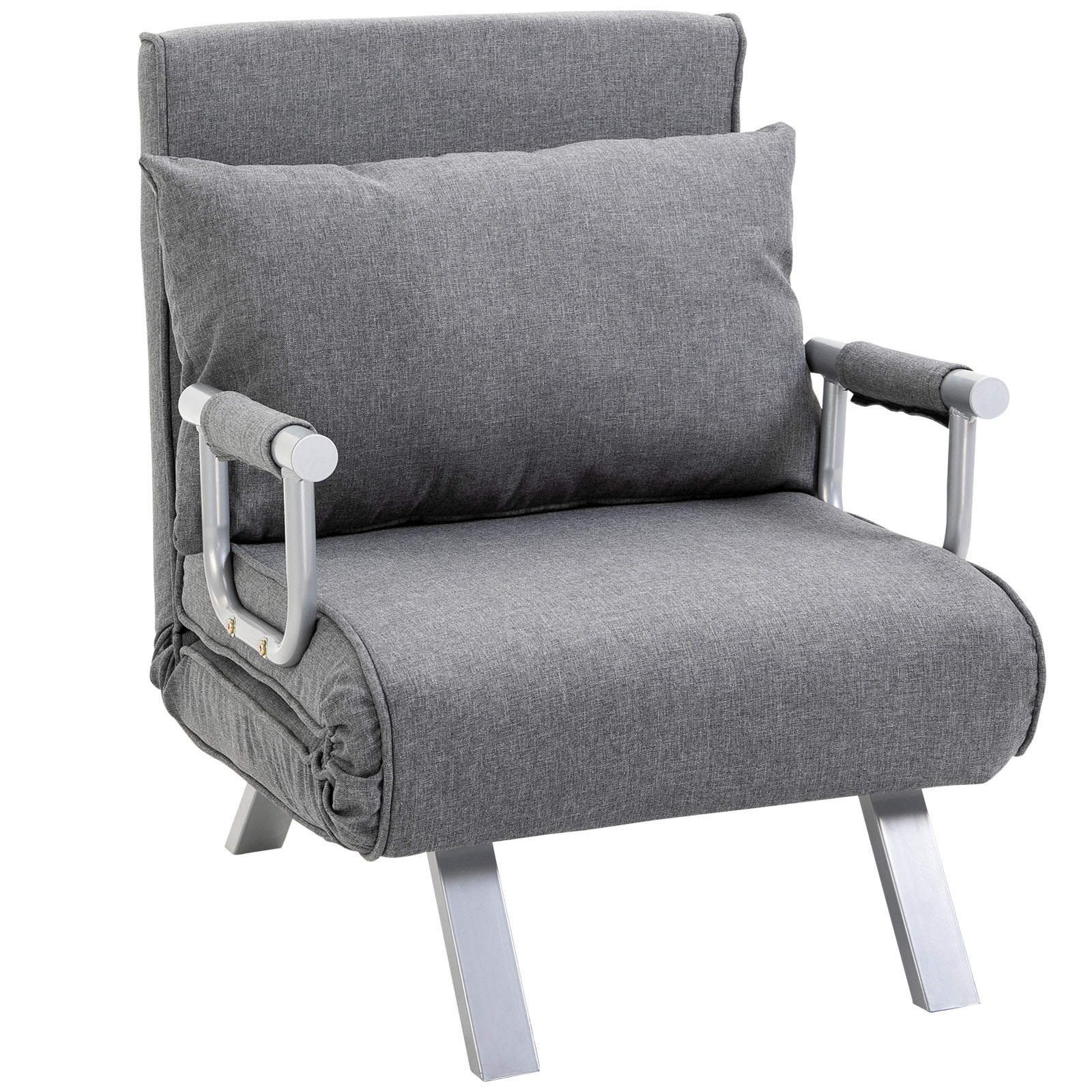 3 in 1 Schlafsessel Klappbar Schlafsofa mit Bettfunktion Verstellbarer Rückenlehne Kissen Gästebett in Leinenoptik, Relaxsessel Klappsessel für Wohnzimmer Schlafzimmer 65 x 69 x 80 cm Hellgrau 3 in 1 Schlafsessel Klappbar Schlafsofa mit Bettfunktion Verstellbarer Rückenlehne Kissen Gästebett in Leinenoptik, Relaxsessel Klappsessel für Wohnzimmer Schlafzimmer 65 x 69 x 80 cm Hellgrau