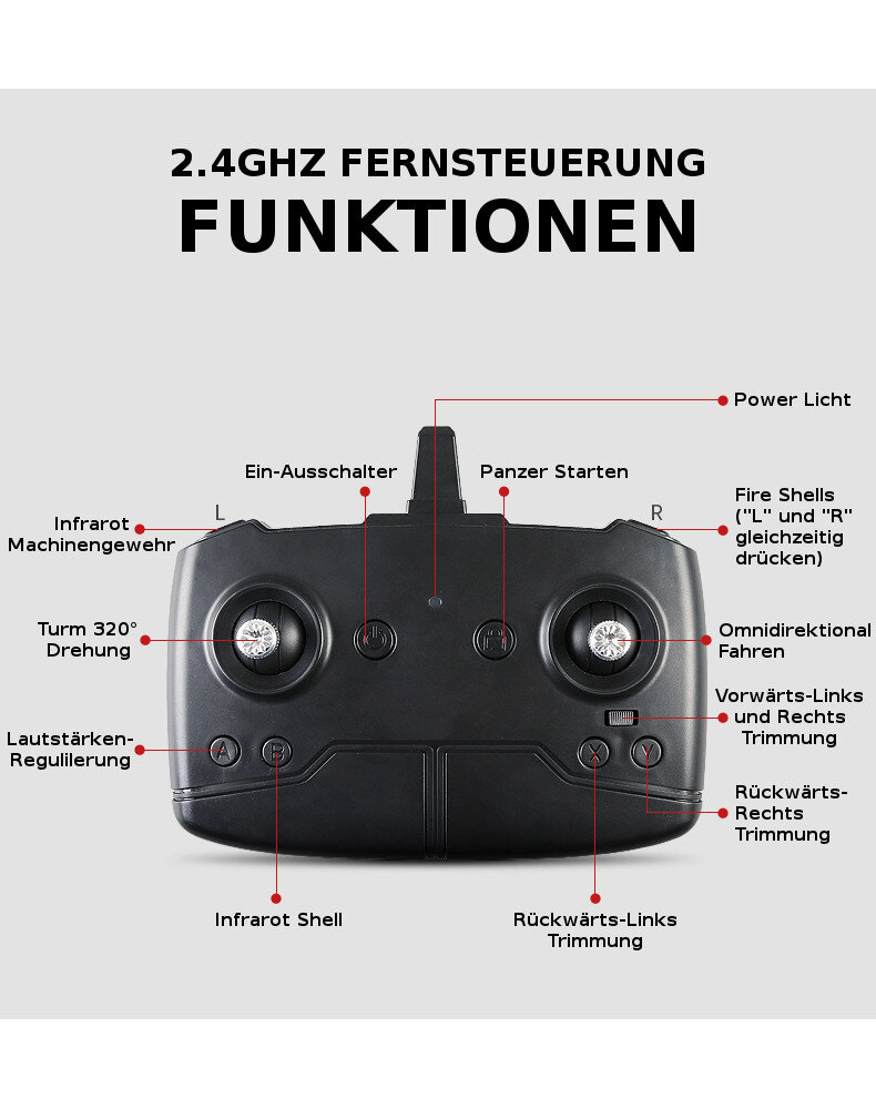 RC Panzer Battle 2er Set - Infrarot Kampfsystem - Gefechtssimulation
