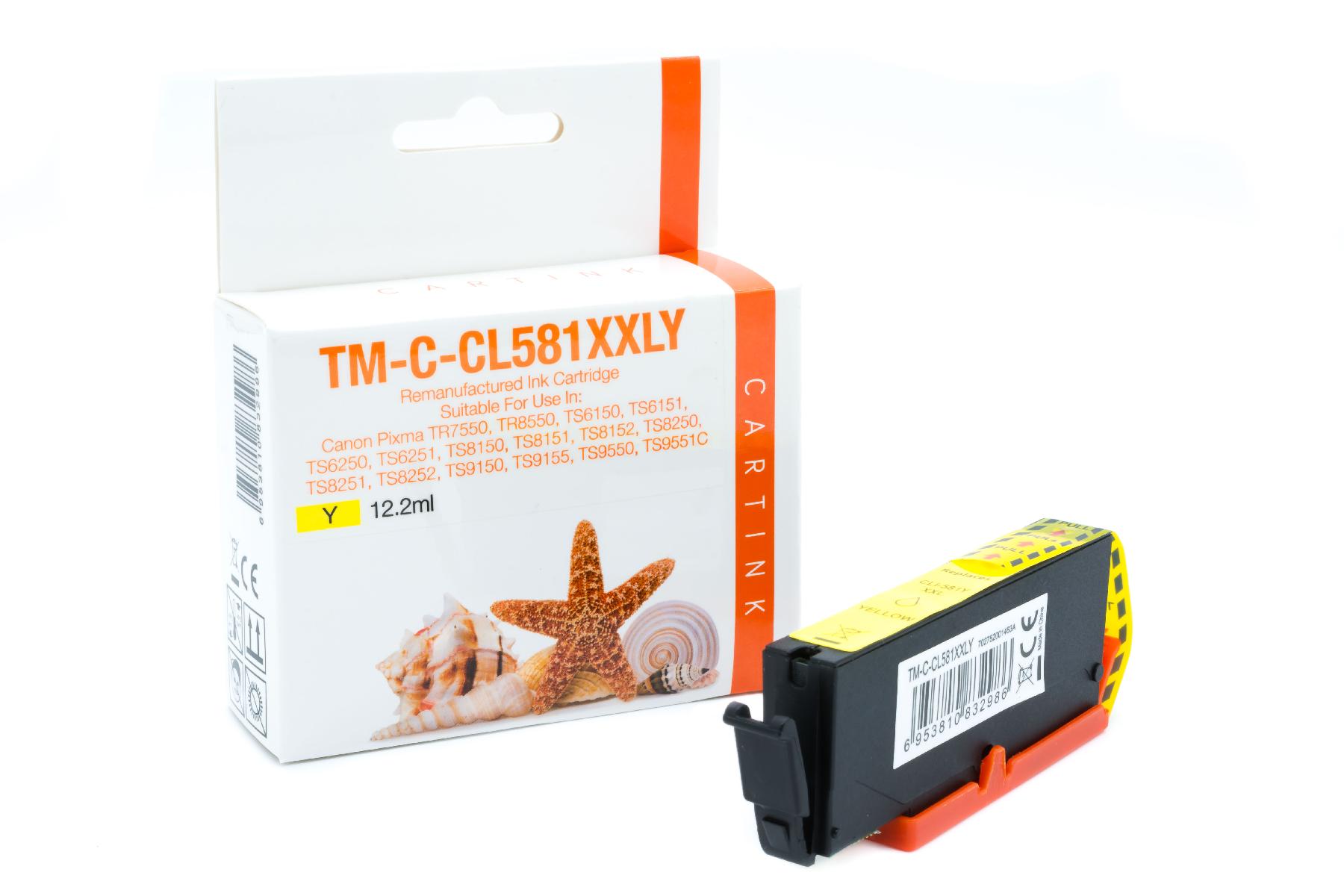 CLI581XXLY alternativ Seestern Tinte yellow für / 1997C001 / 12,2ml