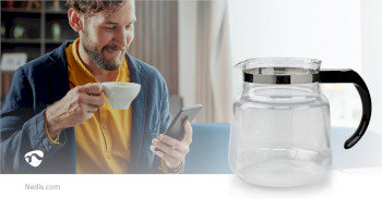 Glaskaffeekanne | kompatibel mit: Moccamaster K / KB/ 1 0PL / Excellent 10S | 1.2 l | schwarz