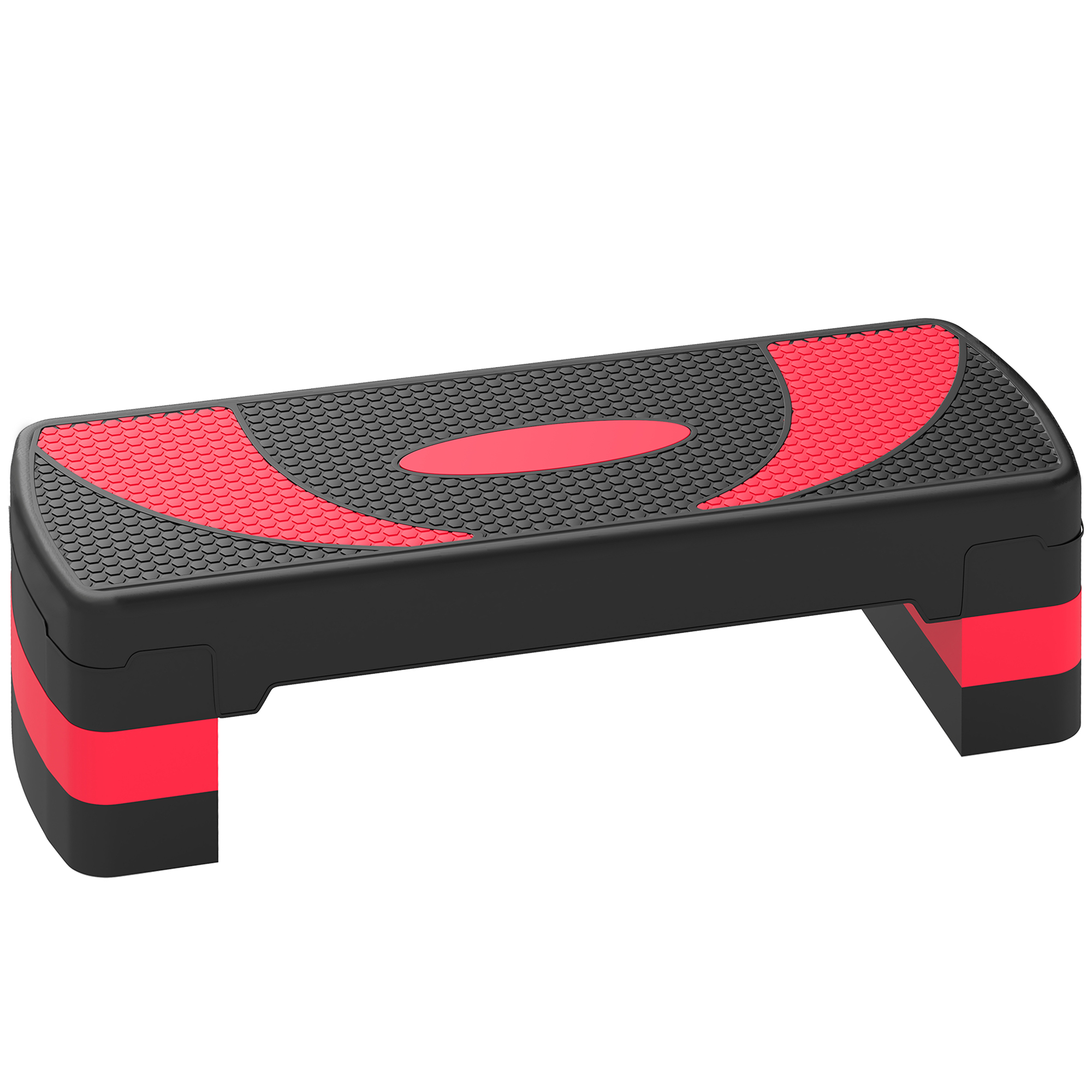 Aerobic-Stepper, höhenverstellbar, für Indoor und Outdoor, Belastbarkeit bis 150 kg, 80 x 31 x 10-20 cm, Rot Aerobic-Stepper, höhenverstellbar, für Indoor und Outdoor, Belastbarkeit bis 150 kg, 80 x 31 x 10-20 cm, Rot