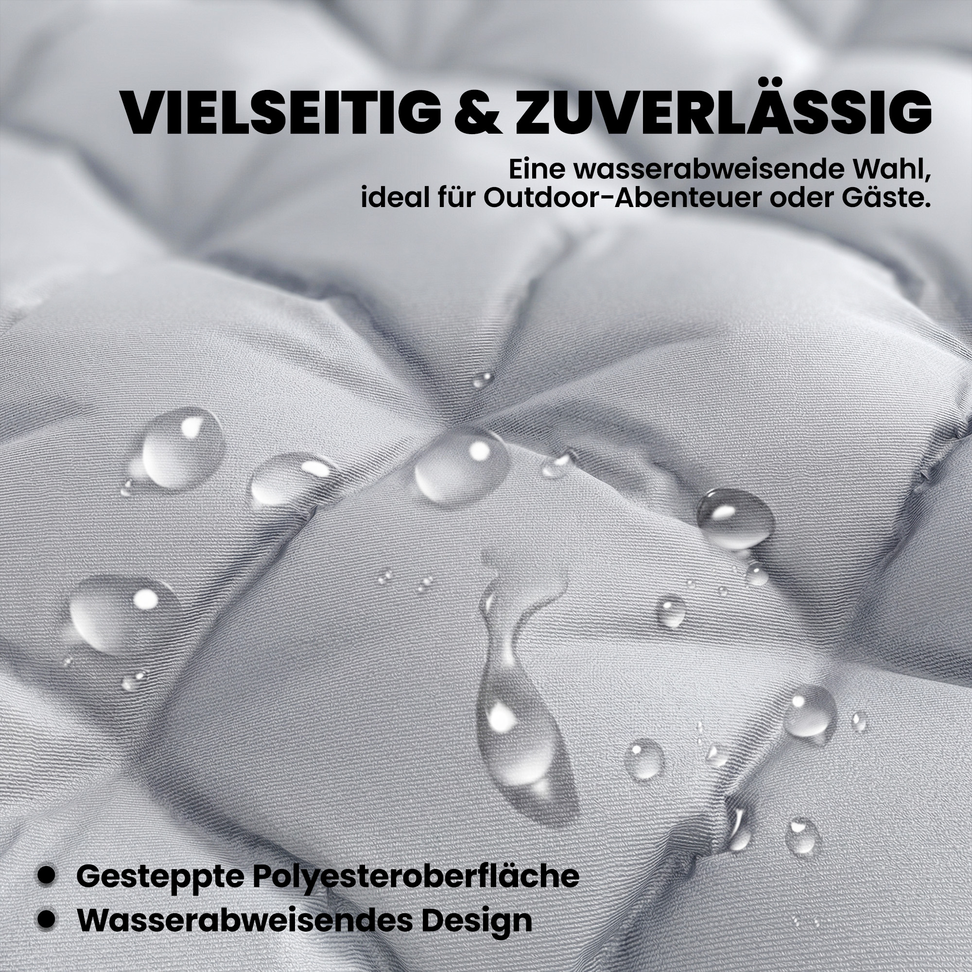 Camping Isomatte faltbare 8cm Dick Campingmatratze mit rutschfester Hülle Gurten für Camping 200 x 80 cm Hellgrau