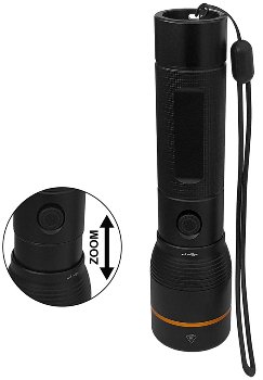 LED-Taschenlampe ARCAS mit Akku 20W, 2000lm, Zoom, Powerbankfunktion