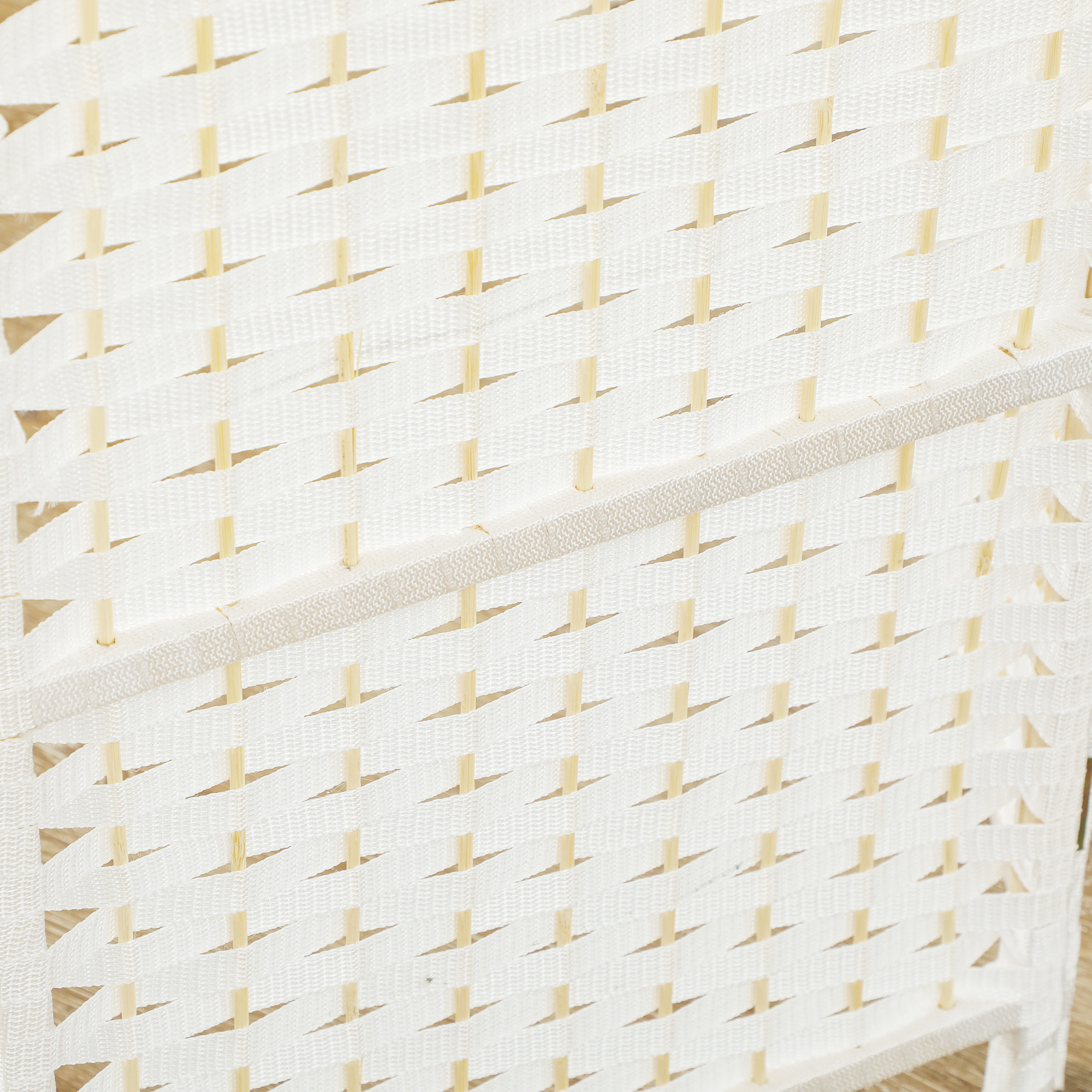 6-teiliger Raumtrenner, Faltbarer Sichtschutz, Sichtschutzwand für Wohnzimmer, Schlafzimmer, Homeoffice, Weiß