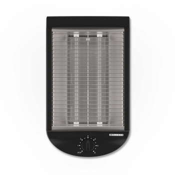 Flachtoaster | 600W | Timer | herausnehmbare Krümelschublade | automatische Abschaltung | schwarz